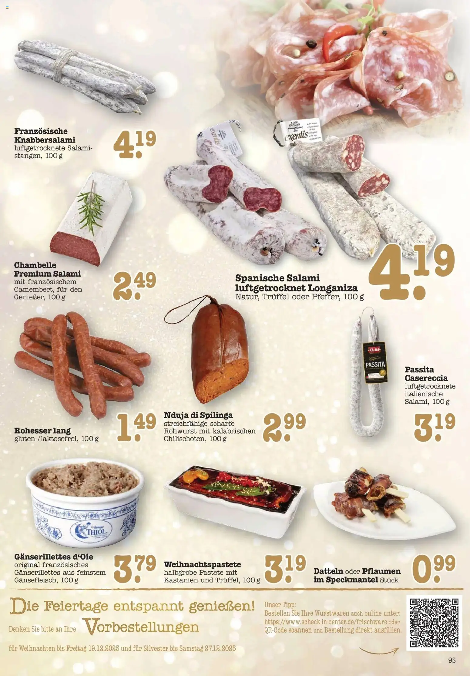 Edeka prospekt Wörth Am Rhein	 – gültig ab 15.12.2025 | Seite: 9 | Produkte: Pflaumen, Salami