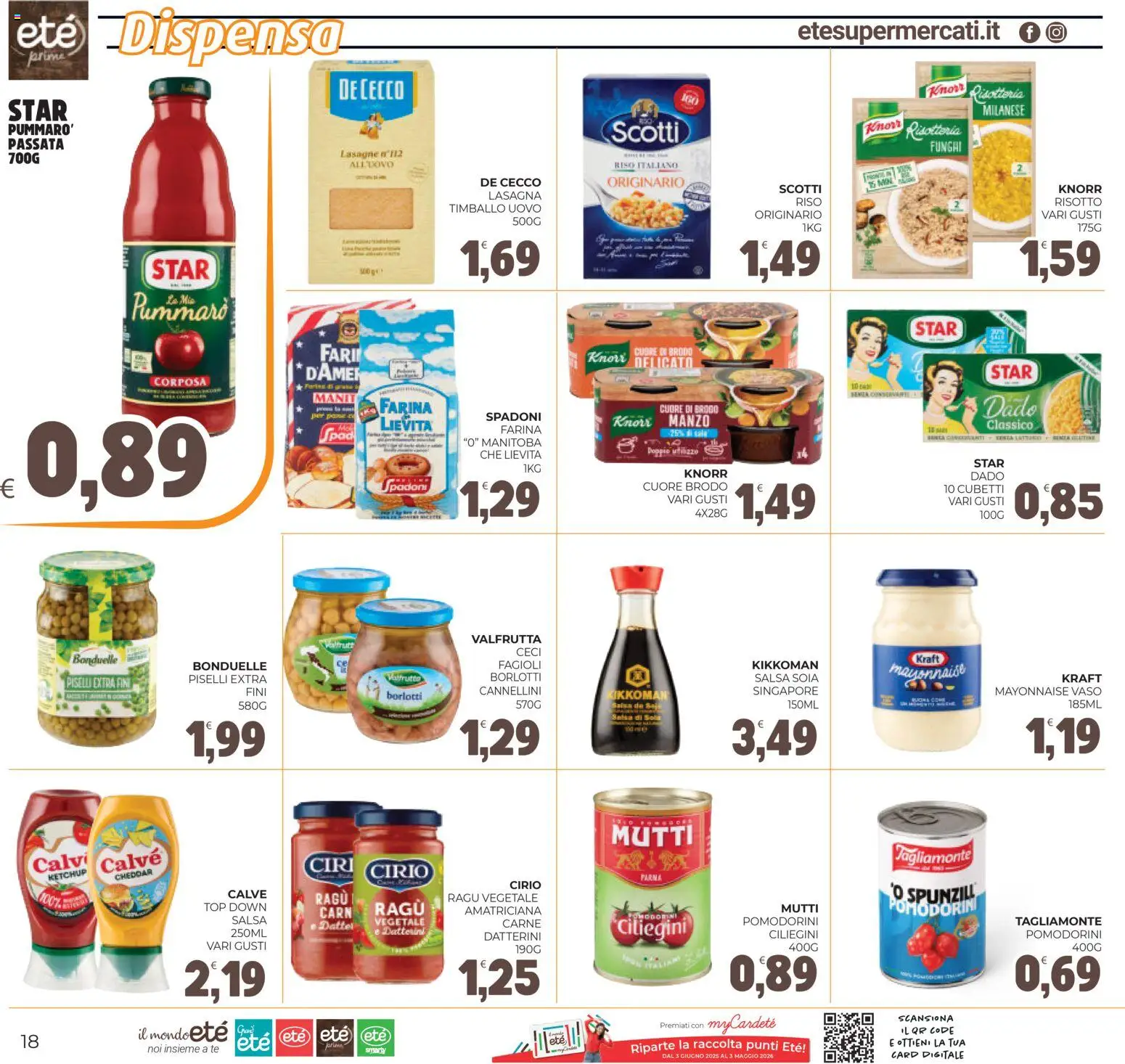 Volantino Eté del 27.02.2026 | Pagina: 18 | Prodotti: Riso, Ceci, Farina, Lasagna