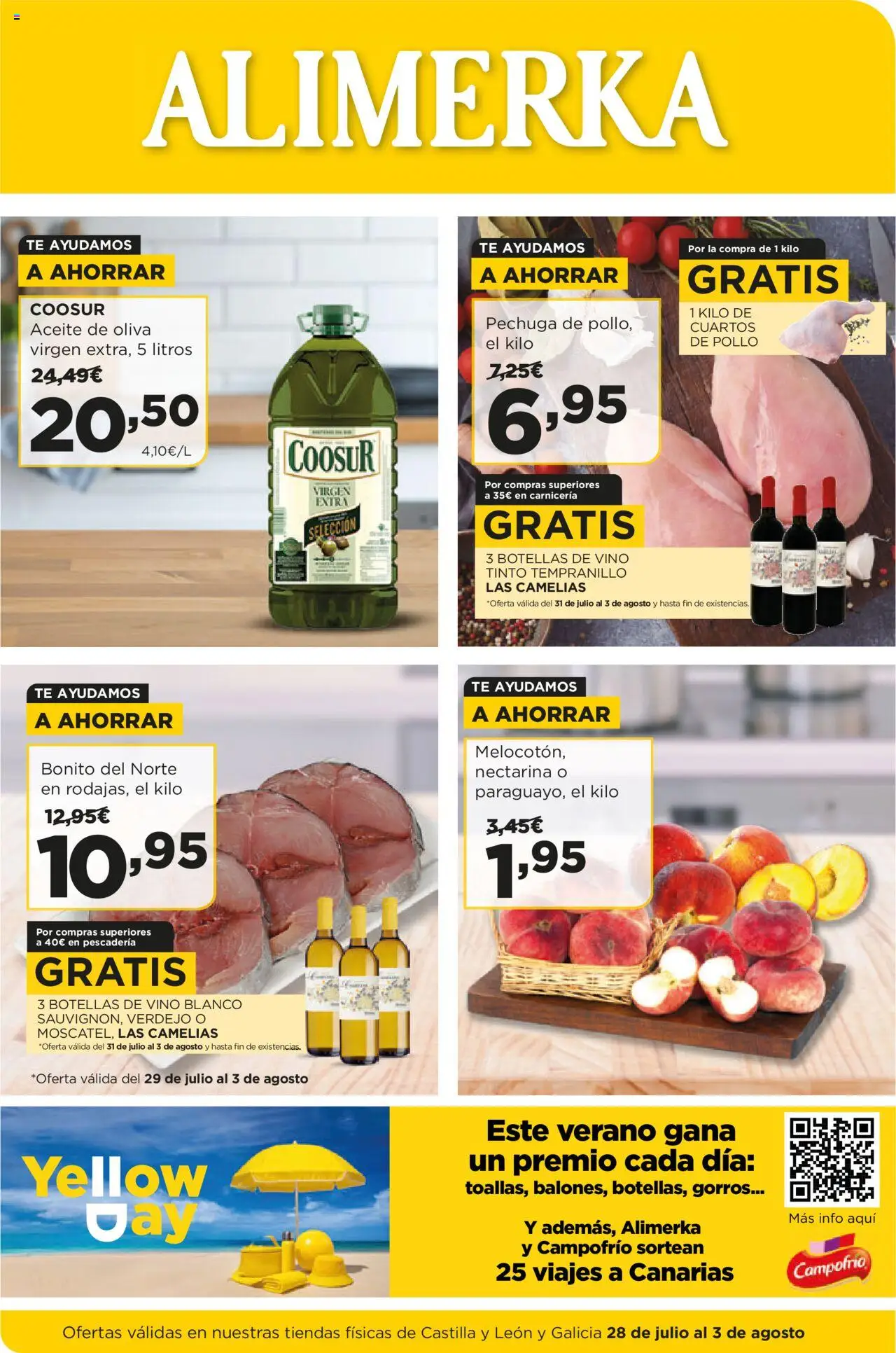 Alimerka folleto Castilla y León │ válido desde el 28.07.2025 | Página: 1 | Productos: Aceite, Vino, Té, Aceite de oliva