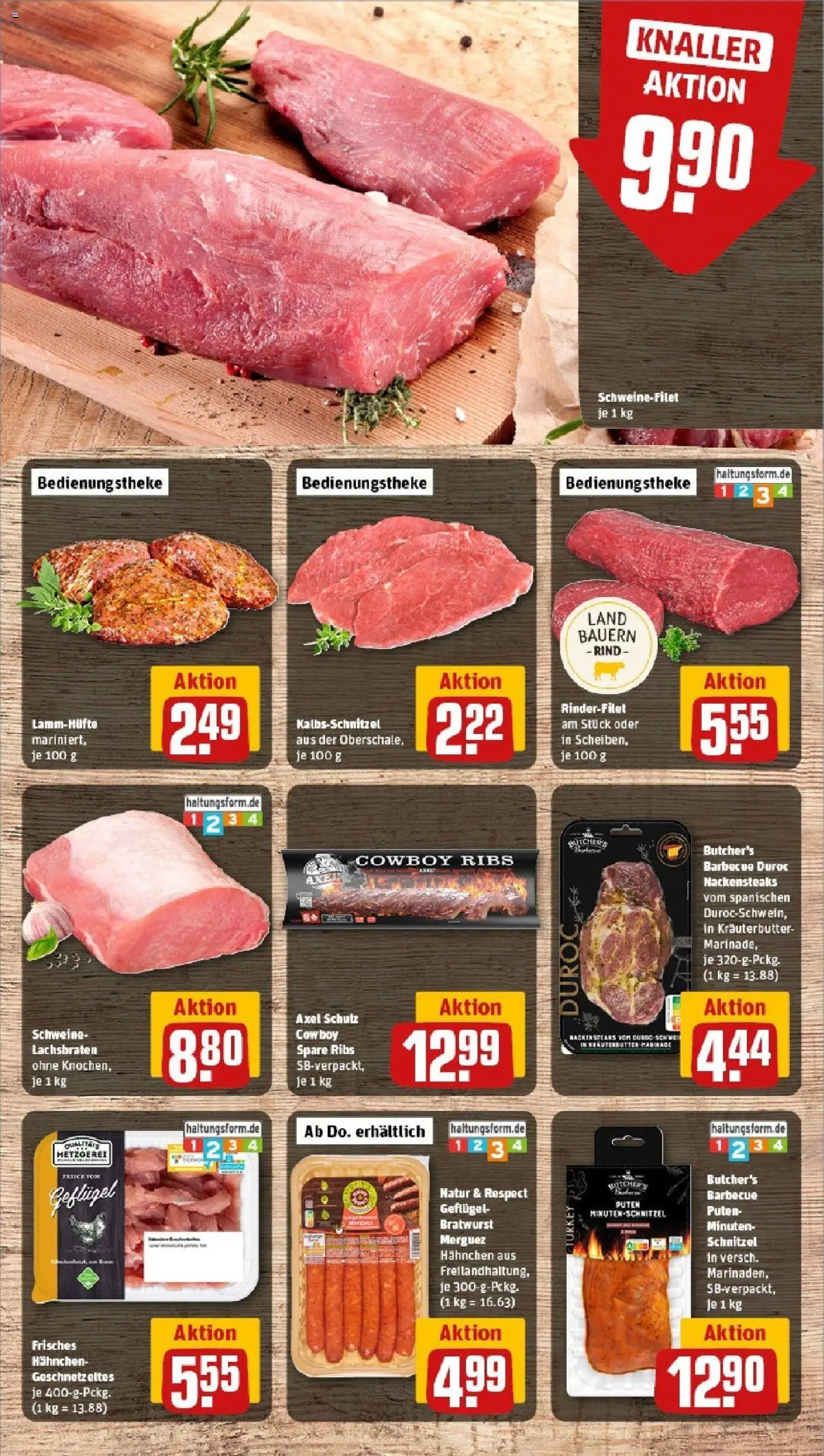 Rewe prospekt Bad Waldsee	 - gültig ab dem 25.05.2025 | Seite: 8 | Produkte: Bratwurst, Spare ribs, Schweinefilet, Steak