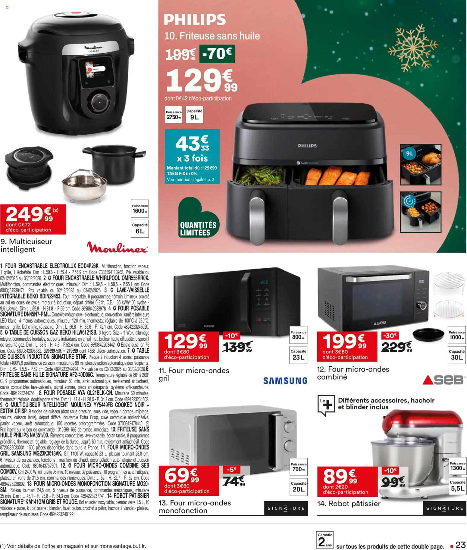 {H1} | Page: 23 | Produits: Plateau tournant, Plaque a induction, Blender, Panier