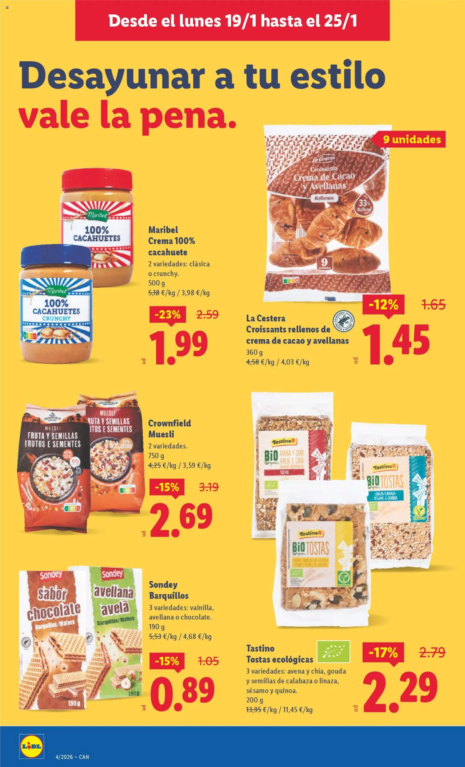 Lidl - Canarias │ válido desde el 19.01.2026 | Página: 14 | Productos: Πράσινο τσάι, Crema de cacao, Crema, Φρυγανιές σικάλεως