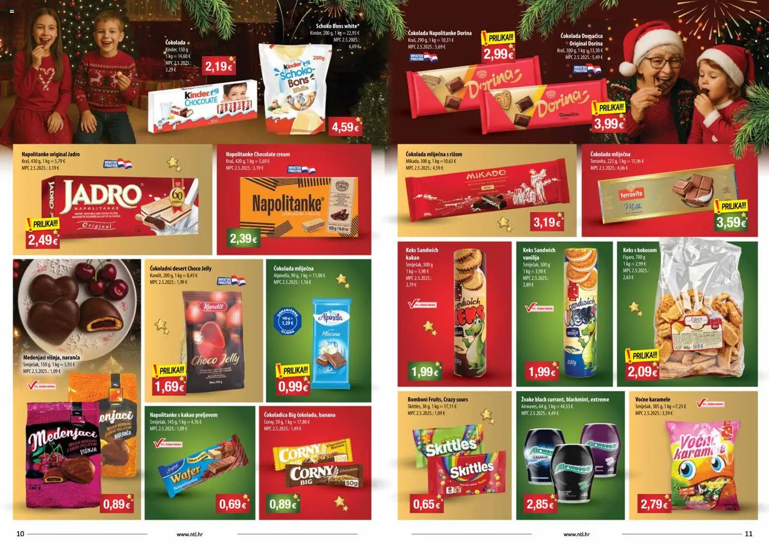 NTL katalog | vrijedi od 24.12.2025 | Stranica: 6 | Proizvodi: Dorina, Čokolada, Bomboni, Napolitanke