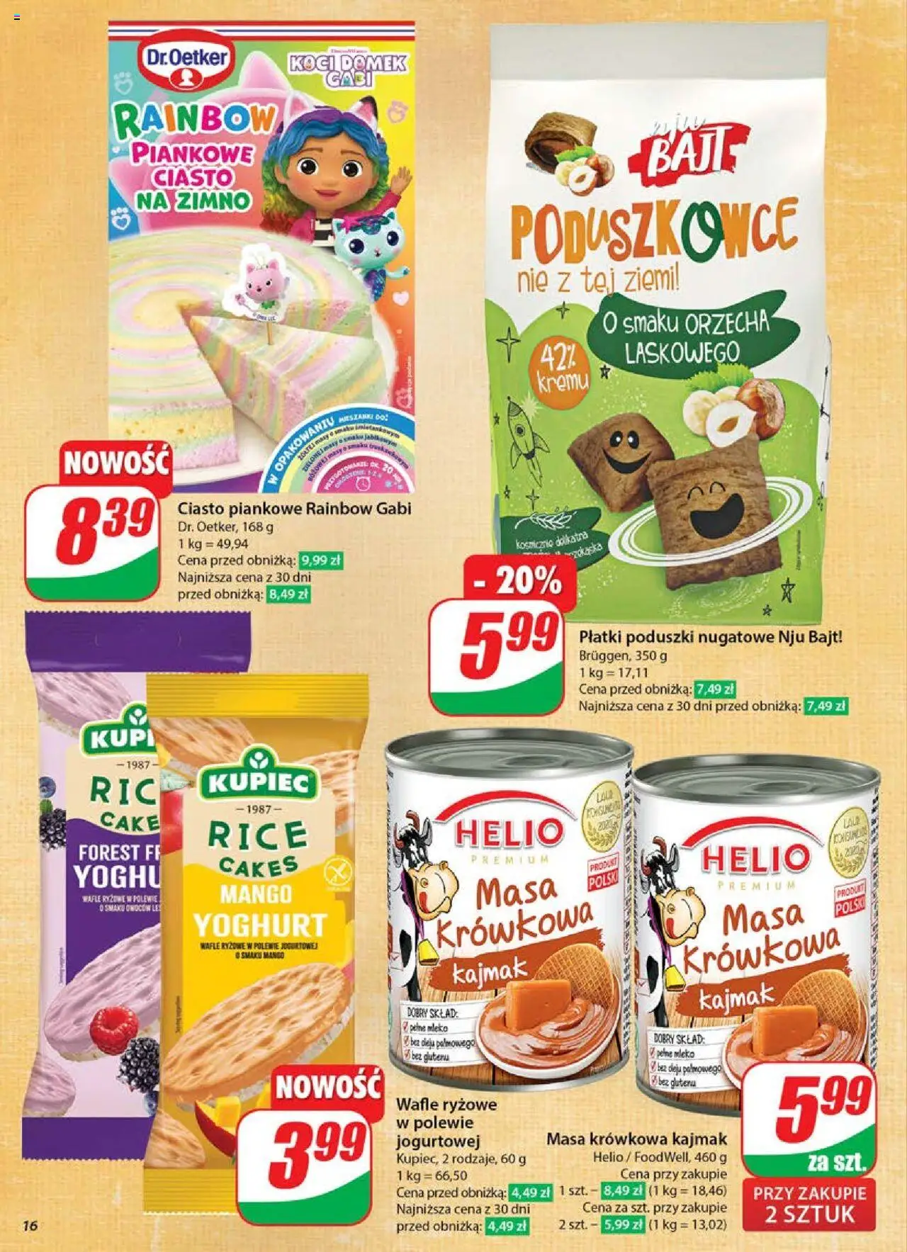 Dino Gazetka od 04.06.2025 | Strona: 16 | Produkty: Mango, Wafle, Wafle ryżowe, Mleko