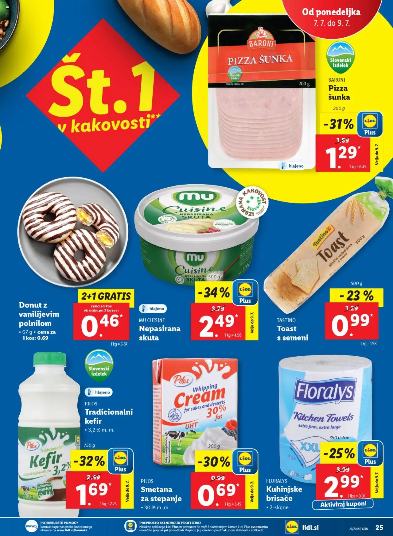 Lidl - Maribor │ velja od 03.07.2025 | Stran: 39 | Izdelki: Kefir, Kruh, Smetana, Skuta