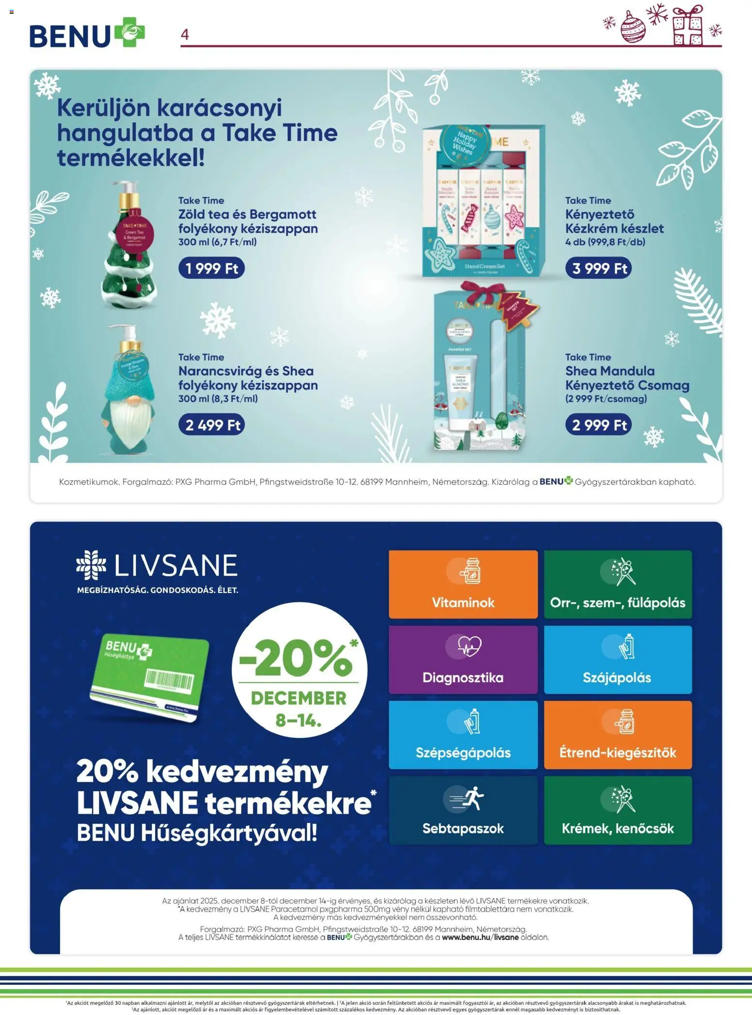 BENU Gyógyszertárak akciós ujság - amely érvényes a következő dátumtól: 01.12.2025 | Oldal: 4