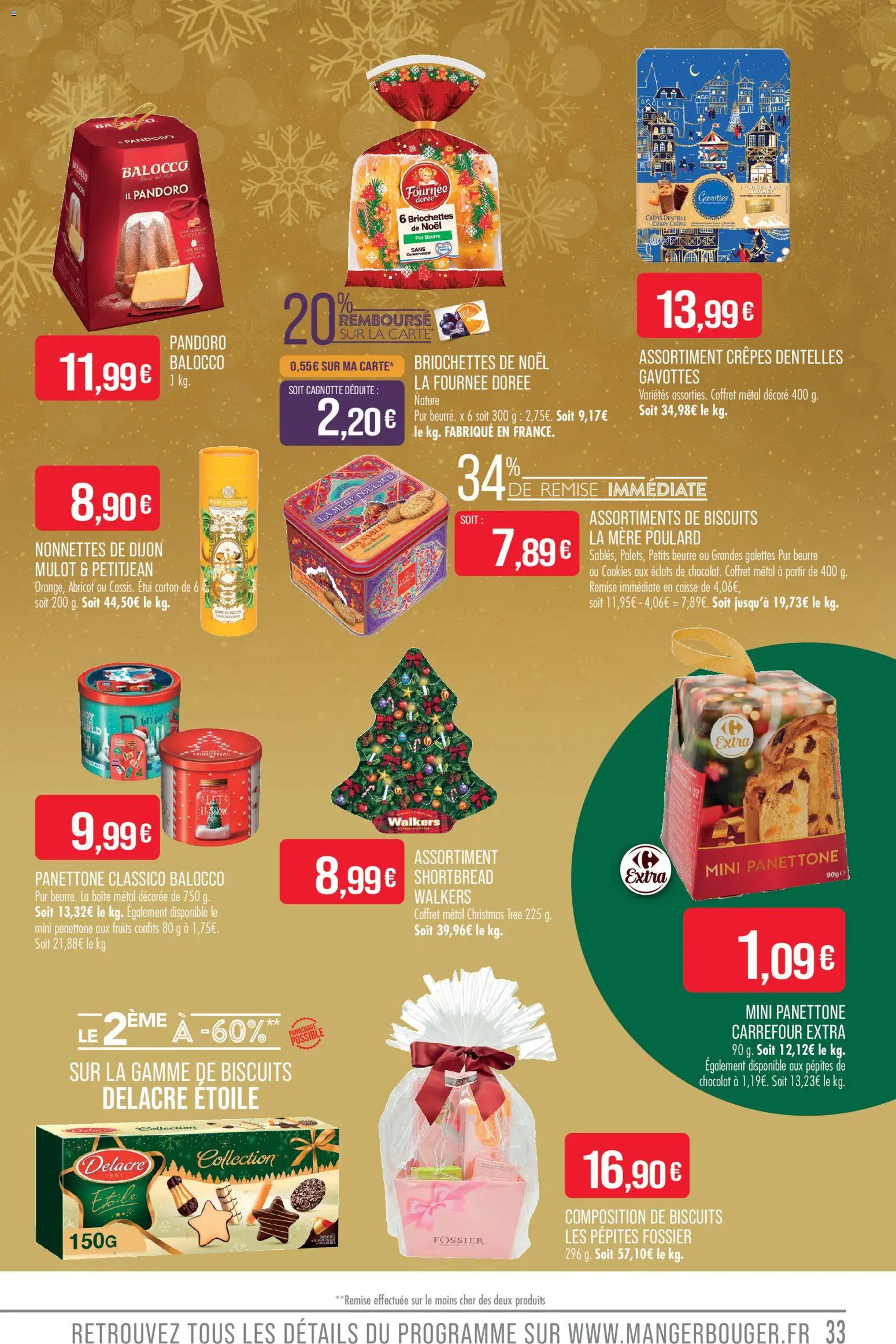 {H1} | Page: 33 | Produits: Abricot, Cookies, Mini panettone, Chocolat