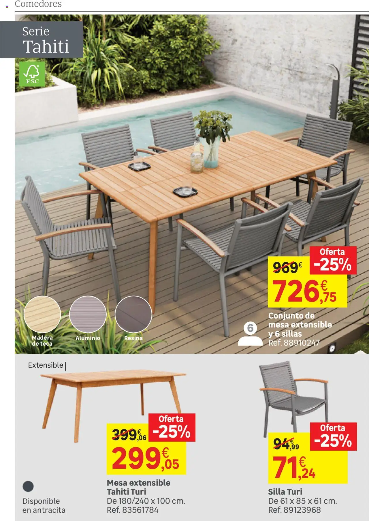 Leroy Merlin catálogo │ válido desde el 25.03.2025 | Página: 62 | Productos: Mesa extensible, Mesa, Silla