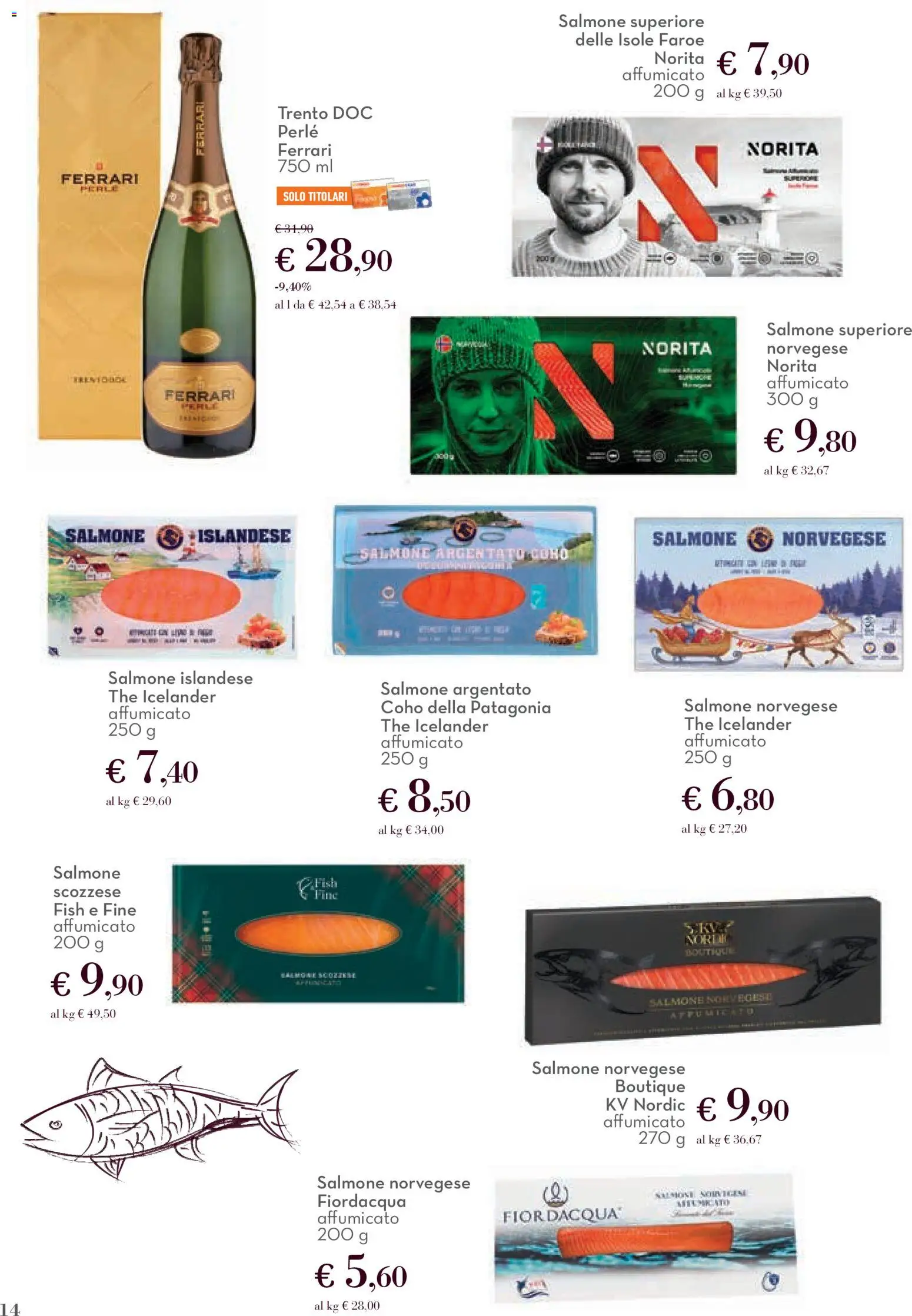 Volantino Conad del 01.12.2025 | Pagina: 14 | Prodotti: Salmone, The