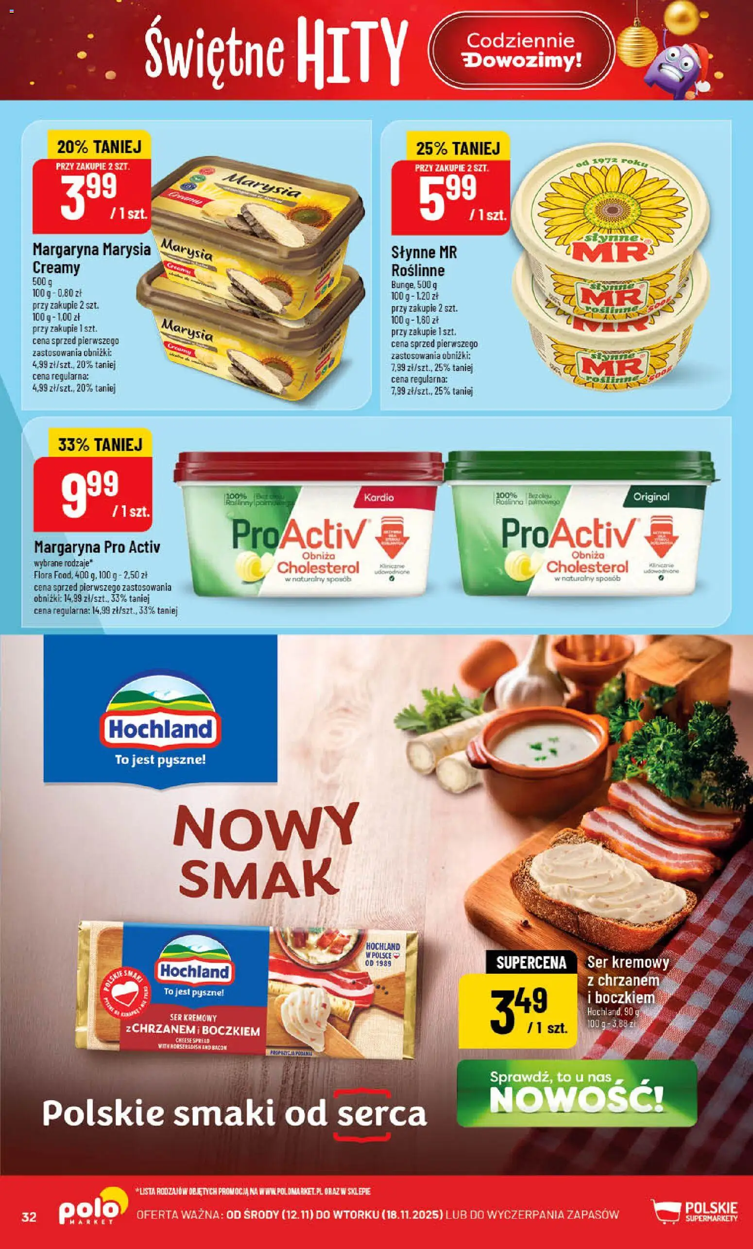POLOmarket Gazetka od 12.11.2025 | Strona: 32 | Produkty: Margaryna, Ser