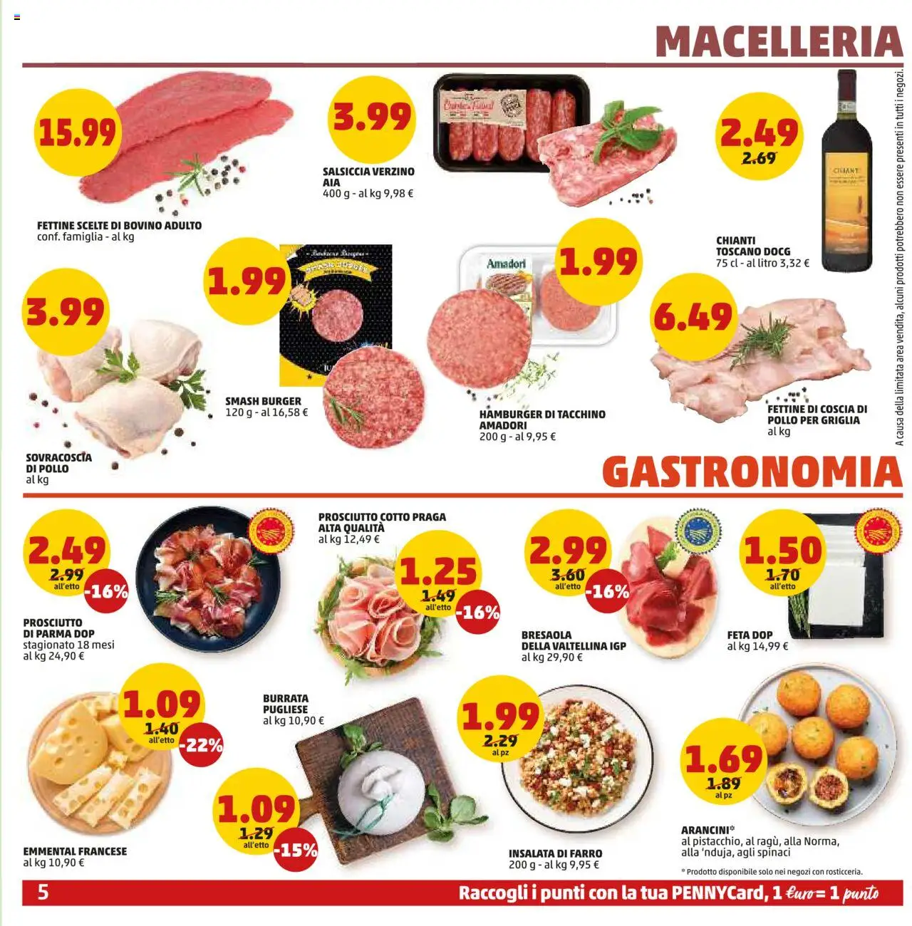 Volantino PENNY del 03.07.2025 | Pagina: 5 | Prodotti: Bovino, Tacchino, Burrata, Emmental