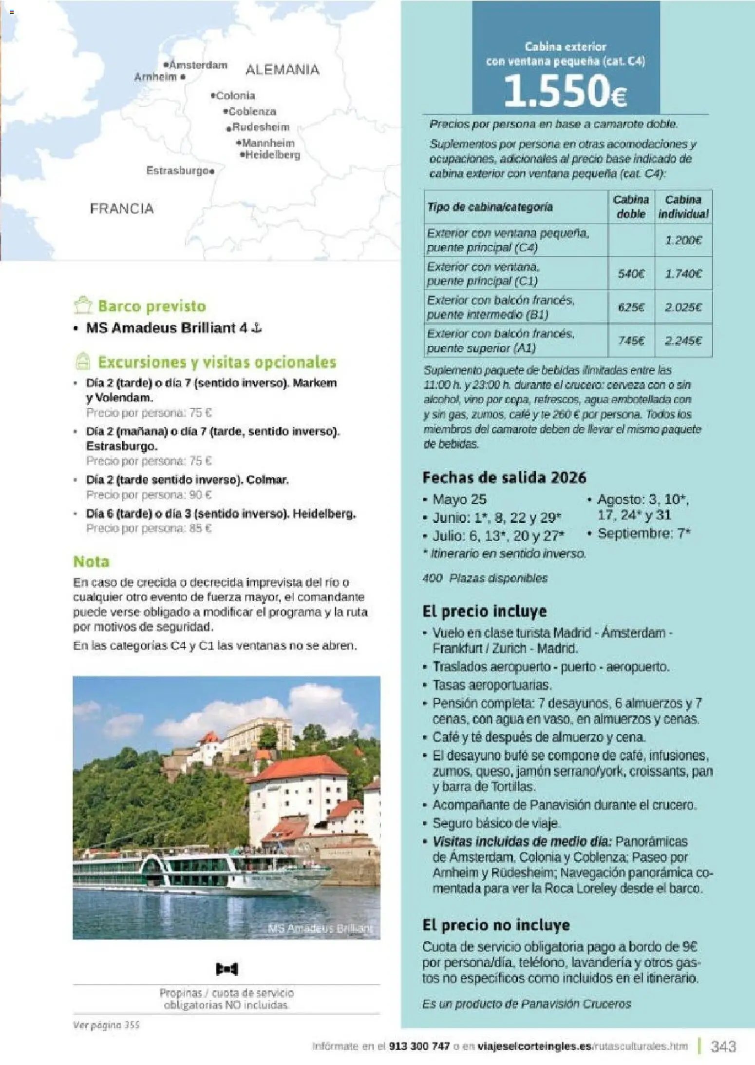 Viajes El Corte Inglés Rutas Culturales de la Comunidad de Madrid │ válido desde el 01.04.2026 | Página: 343 | Productos: Colonia, Café, Cerveza, Té