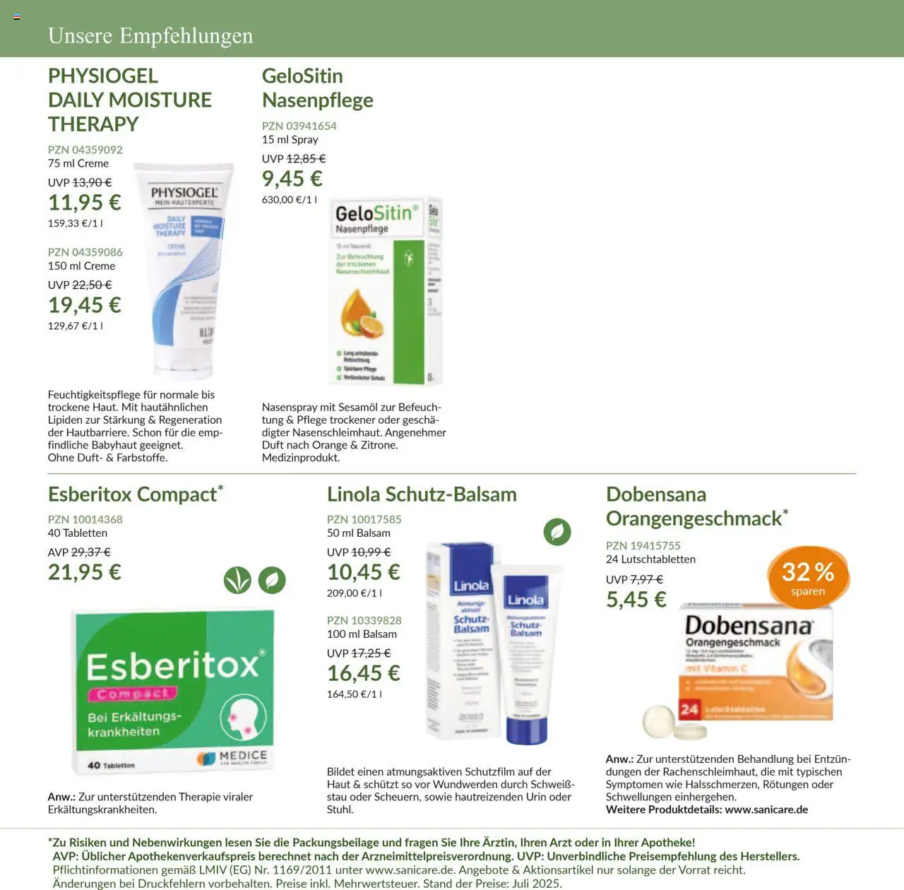 Sanicare Prospekt 	 - gültig ab dem 07.07.2025 | Seite: 41 | Produkte: Duft, Creme