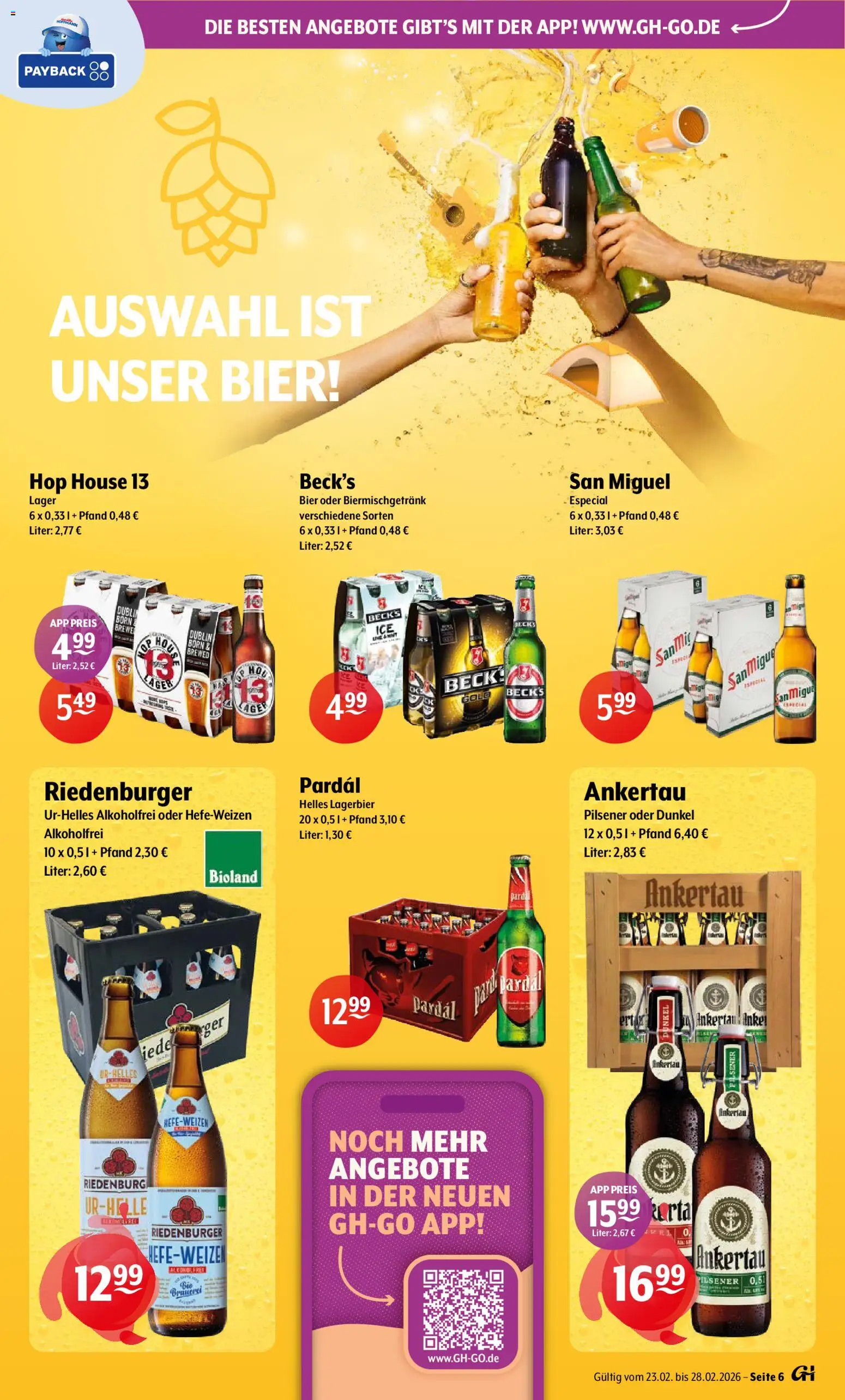 Getränke Hoffmann Prospekt 	 – gültig ab 23.02.2026 | Seite: 6 | Produkte: Bier