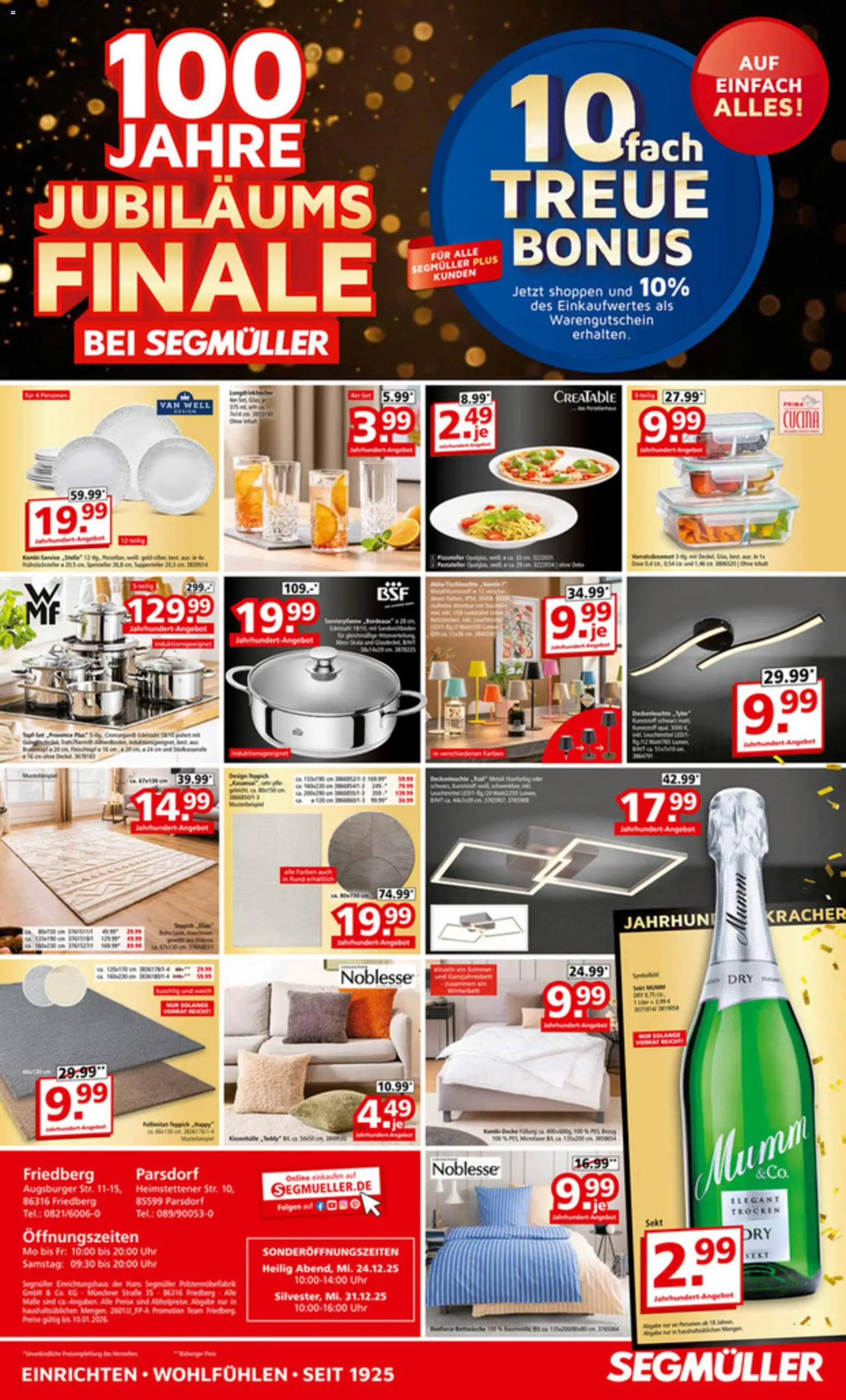 Segmüller Jubiläums Finale - Letzte Chance – gültig ab 24.12.2025 | Seite: 4 | Produkte: Sekt, Uhr