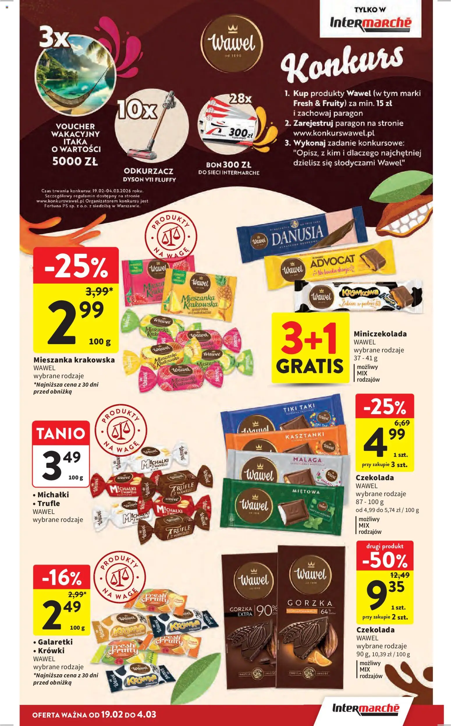 Intermarche Gazetka od 19.02.2026 | Strona: 31 | Produkty: Mieszanka krakowska, Odkurzacz, Czekolada, Krówki