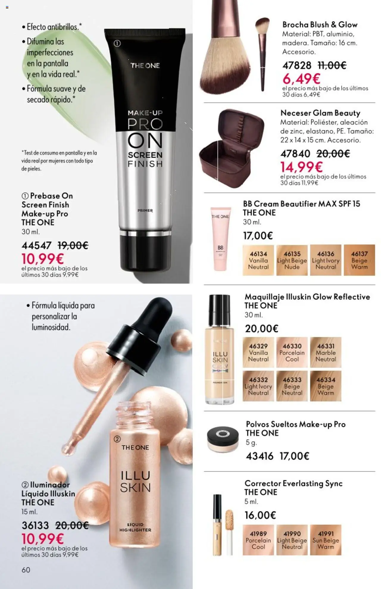 Oriflame - Catálogo Campaña 13 │ válido desde el 14.09.2025 | Página: 60 | Productos: Corrector, BB cream, Iluminador, Neceser