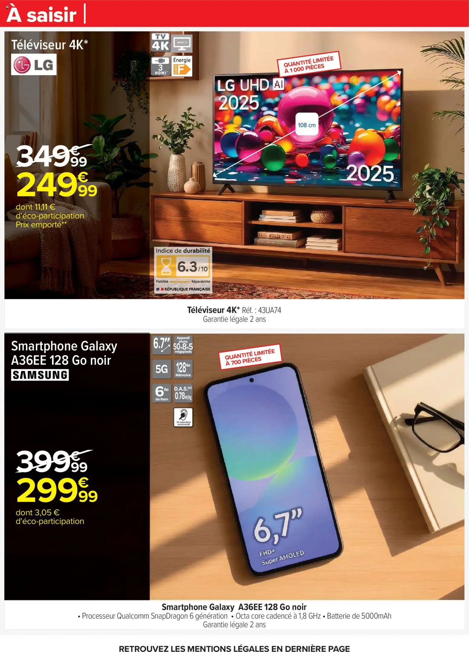 {H1} | Page: 86 | Produits: Smartphone, Televiseur, Batterie, Smart TV