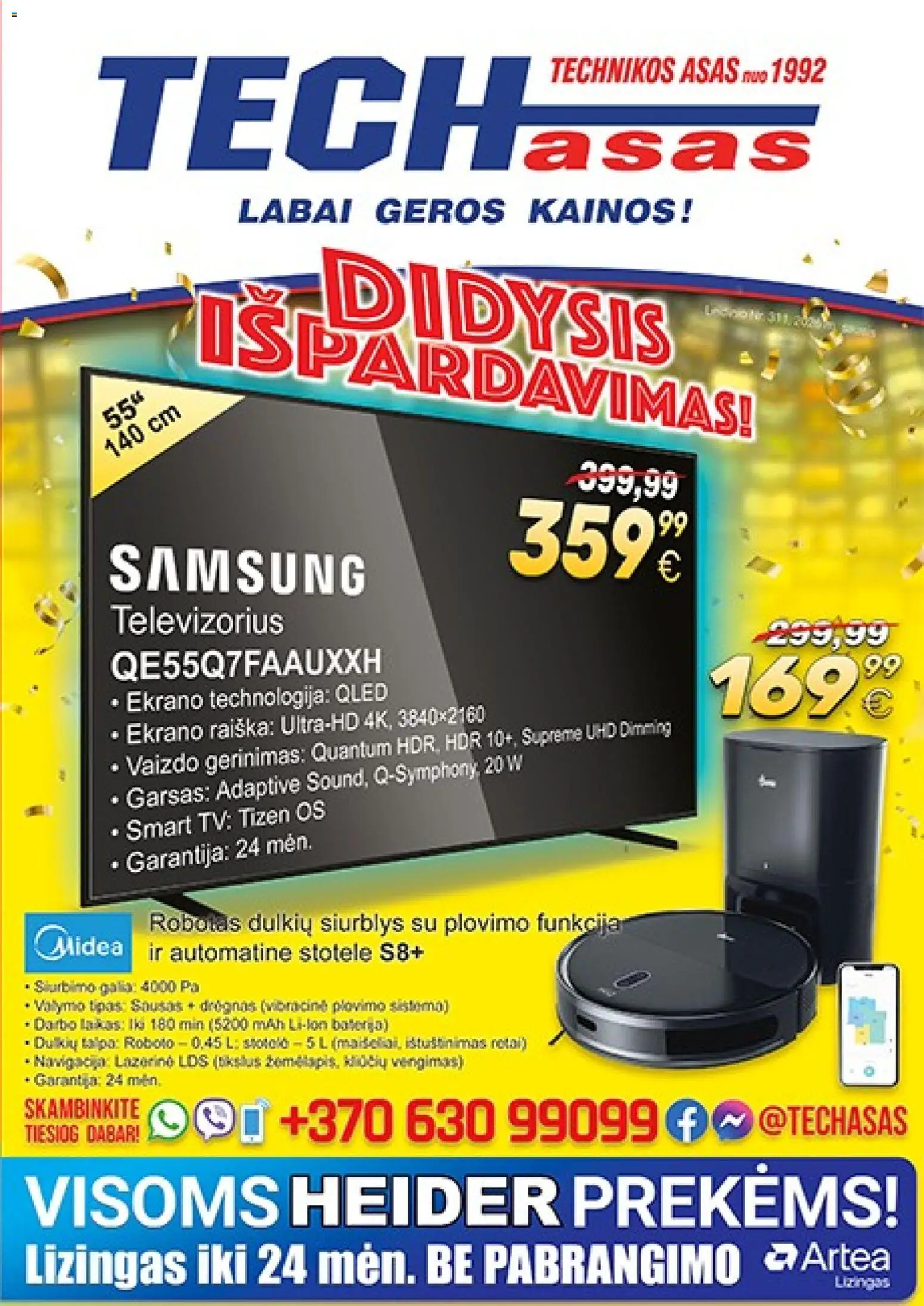 TECHasas akcijos nuo 14.01.2026 | Puslapis: 1 | Prekių: Robotas, Tv, Televizorius, Vaizdo