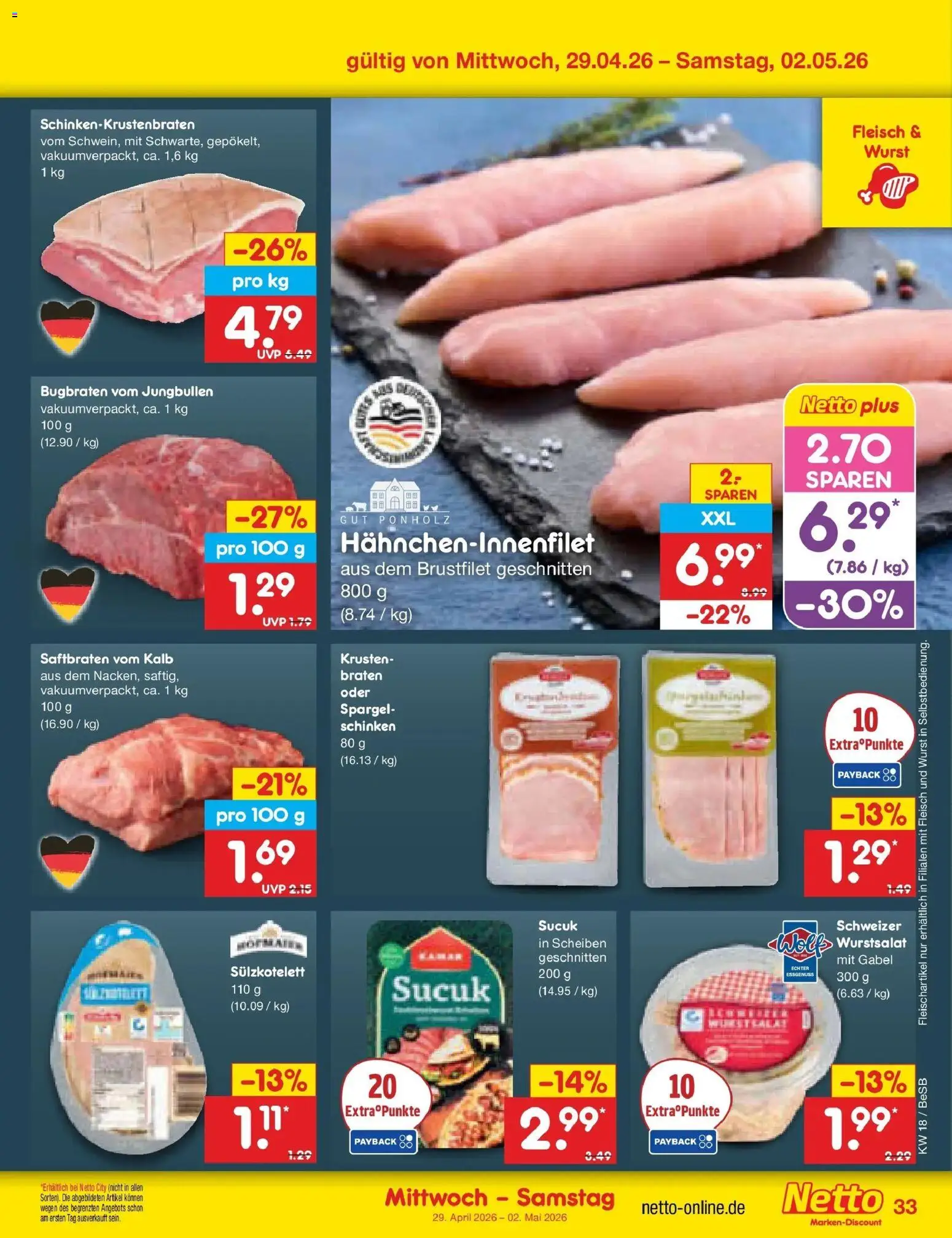 Netto Marken-Discount Prospekt Kremmen	 – gültig ab 27.04.2026 | Seite: 47 | Produkte: Spargel, Wurst, Schinken, Fleisch