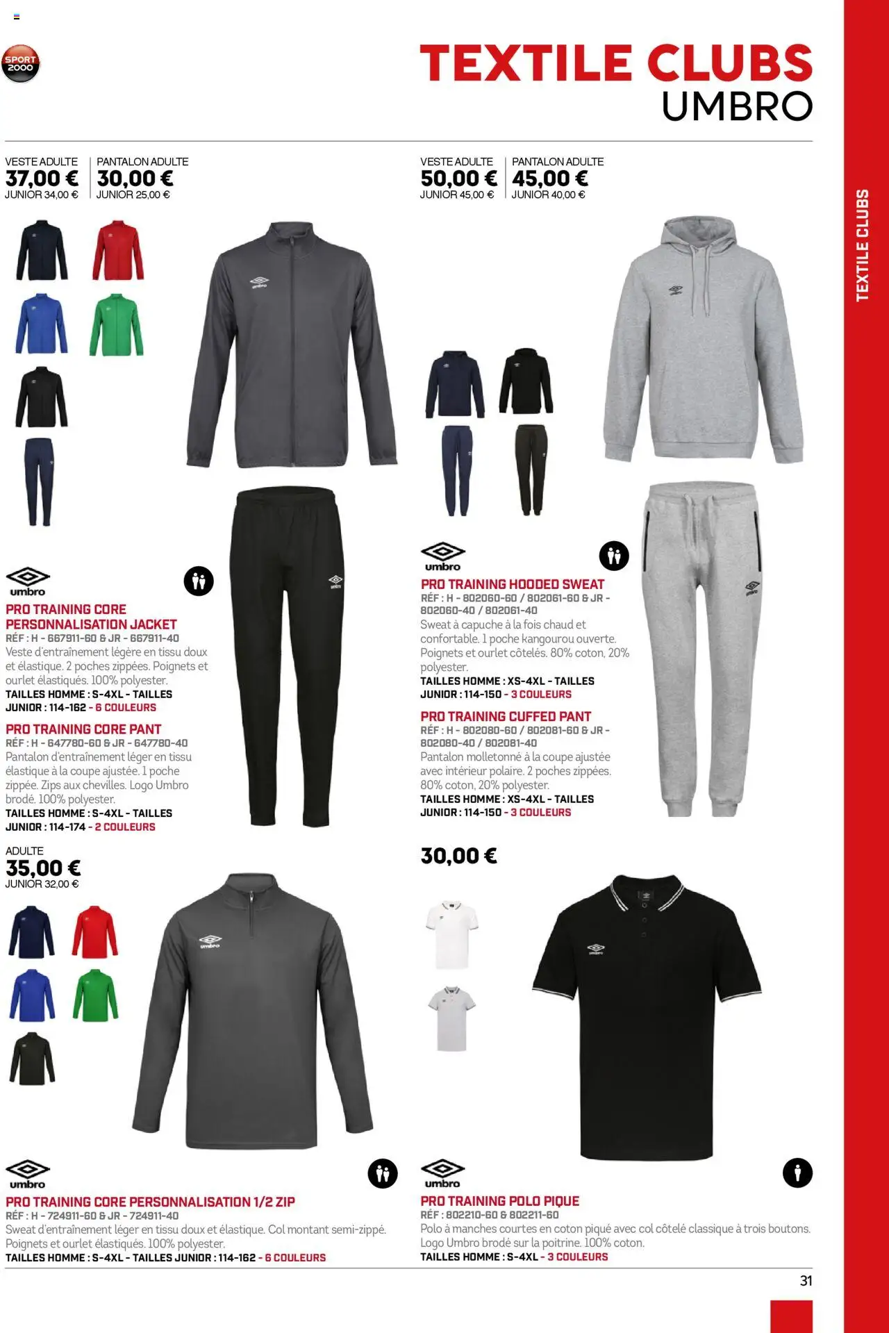  | Page: 31 | Produits: Polo, Coton, Sweat à capuche, Veste