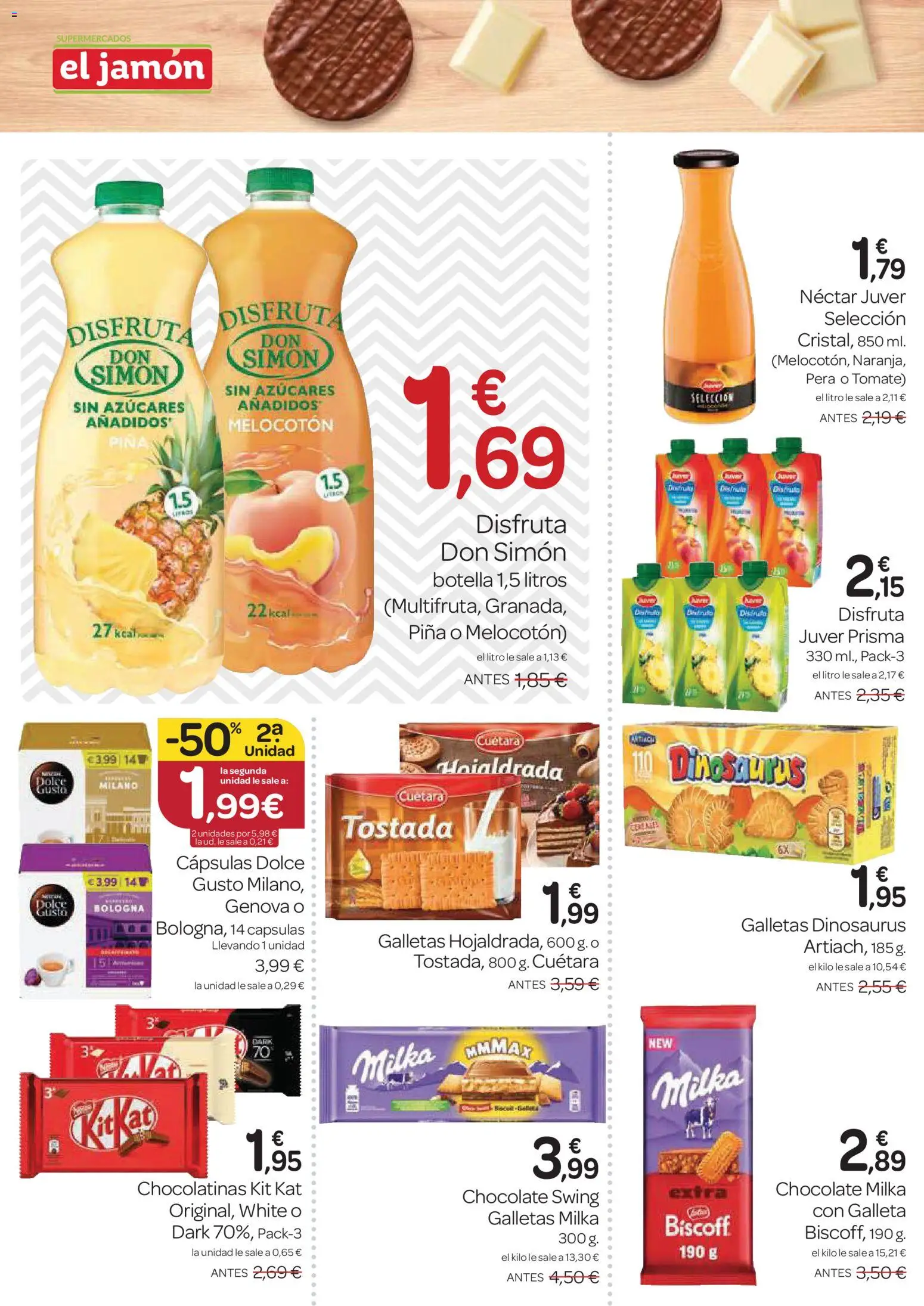 Supermercados El Jamón folleto │ válido desde el 29.01.2026 | Página: 12 | Productos: Chocolate, Piña, Galletas, Néctar