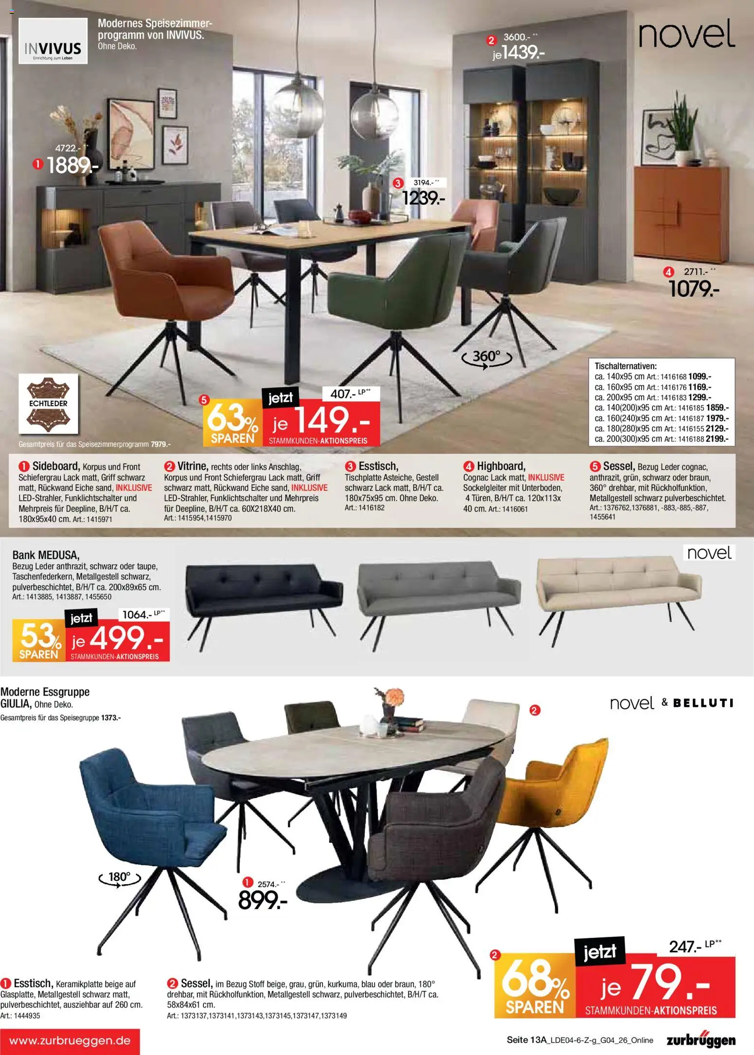 Zurbrüggen Italienische Wochen – gültig ab 11.04.2026 | Seite: 15 | Produkte: Essgruppe