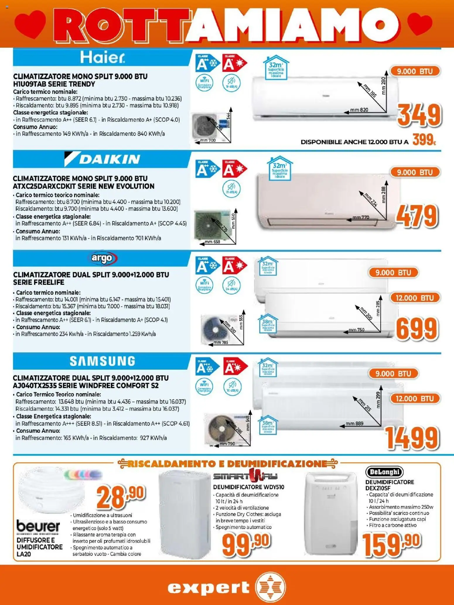 Volantino Expert del 12.02.2026 | Pagina: 24 | Prodotti: Climatizzatore, Deumidificatore, Smartphone, Samsung