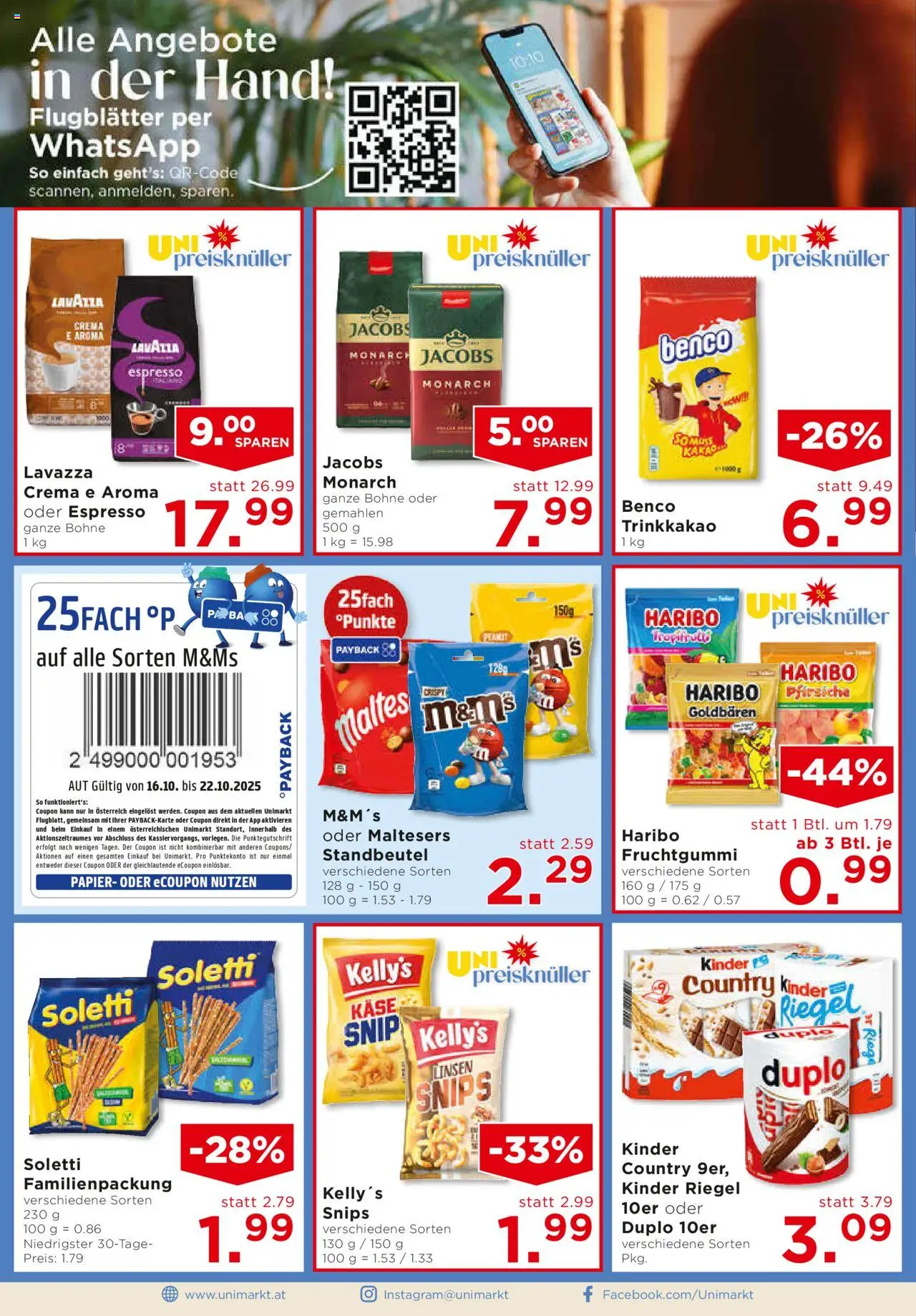 Unimarkt Flugblatt gültig ab 15.10.2025 | Seite: 10 | Produkte: Käse