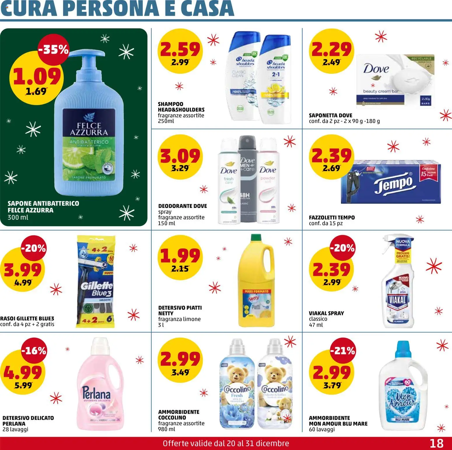 Volantino PENNY del 20.12.2025 | Pagina: 18 | Prodotti: Sapone, Ammorbidente, Saponetta, Fragranza