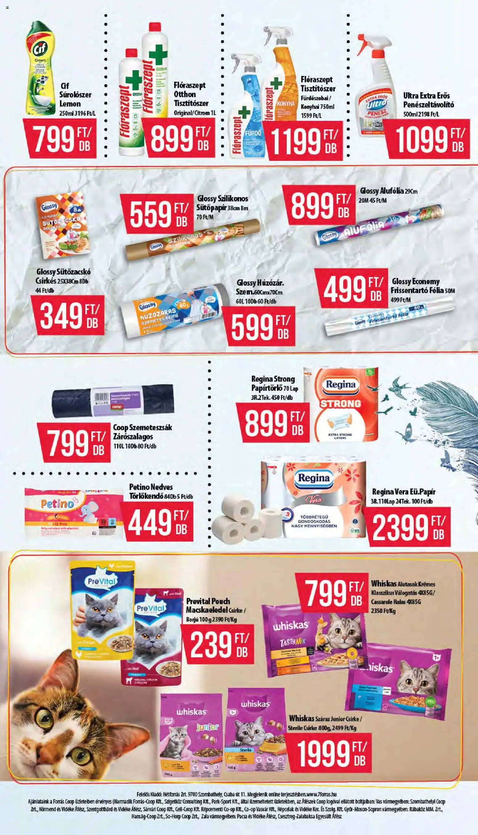 COOP akciós ujság - amely érvényes a következő dátumtól: 13.11.2025 | Oldal: 15 | Termékek: Papírtörlő, Szemeteszsák, Törlőkendő, Nedves törlőkendő