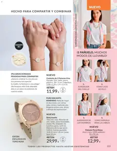 Vista previa Pañuelo Floral Elena, Azul y rosa. 100% poliéster. 90 x 90 cm. válido desde el 01.05.2026 | Página: 133 | Productos: Pañuelo, Crema, Reloj, Baño