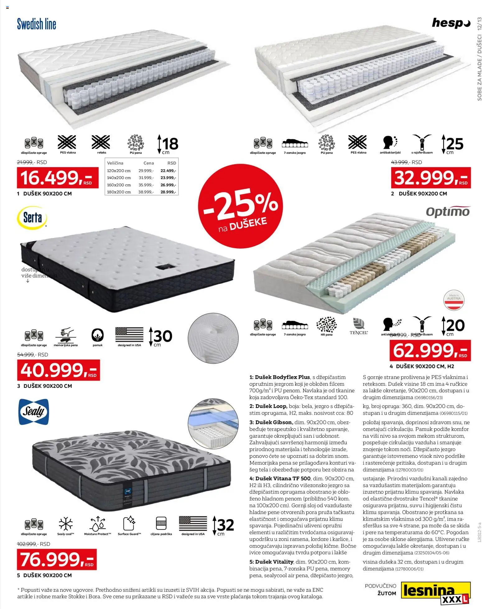 Lesnina XXXL katalog - važi od 01.12.2025 | Strana: 13 | Proizvode: Dušek