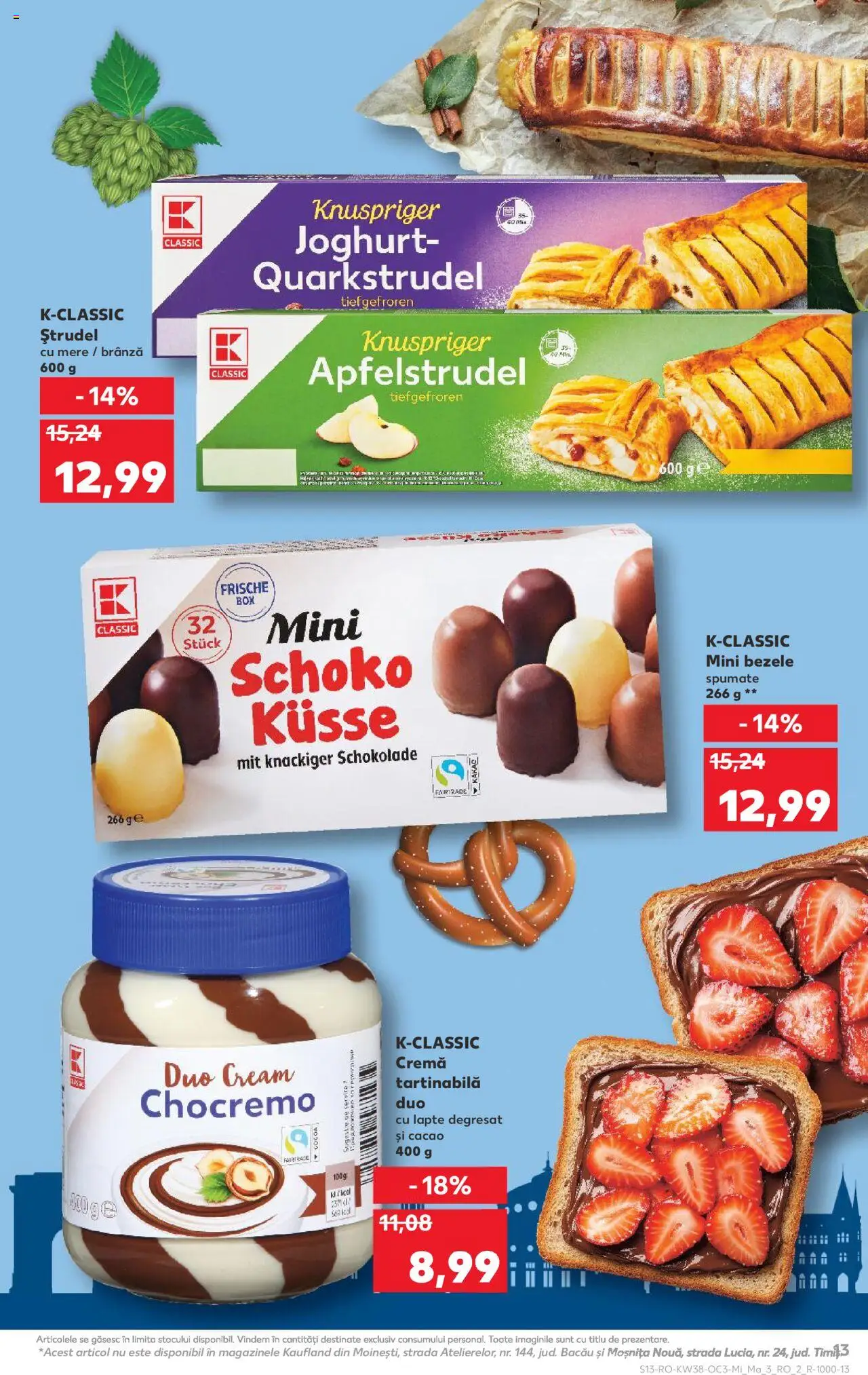 Noul catalog Kaufland – valabil de la 17.09.2025 | Pagină: 13 | Produse: Ștrudel, Lapte, Cremă, Cacao