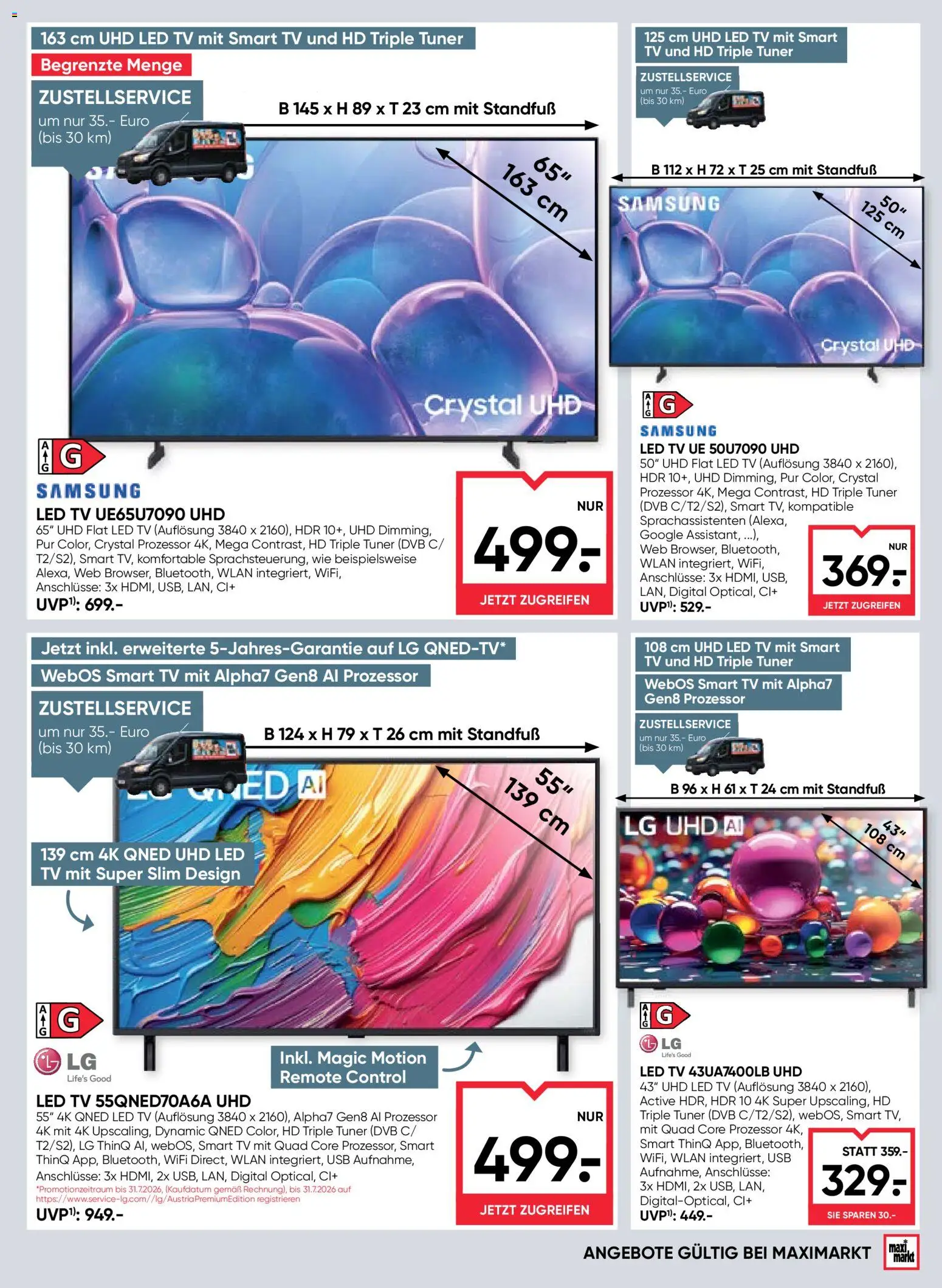 Maximarkt Flugblatt gültig ab 09.04.2026 | Seite: 19 | Produkte: TV, USB, Samsung