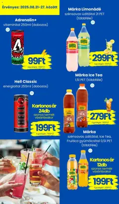 Magnetic akciós ujság - amely érvényes a következő dátumtól: 21.08.2025 | Oldal: 3 | Termékek: Gyümölcsital, Energiaital, Ice tea, Tea