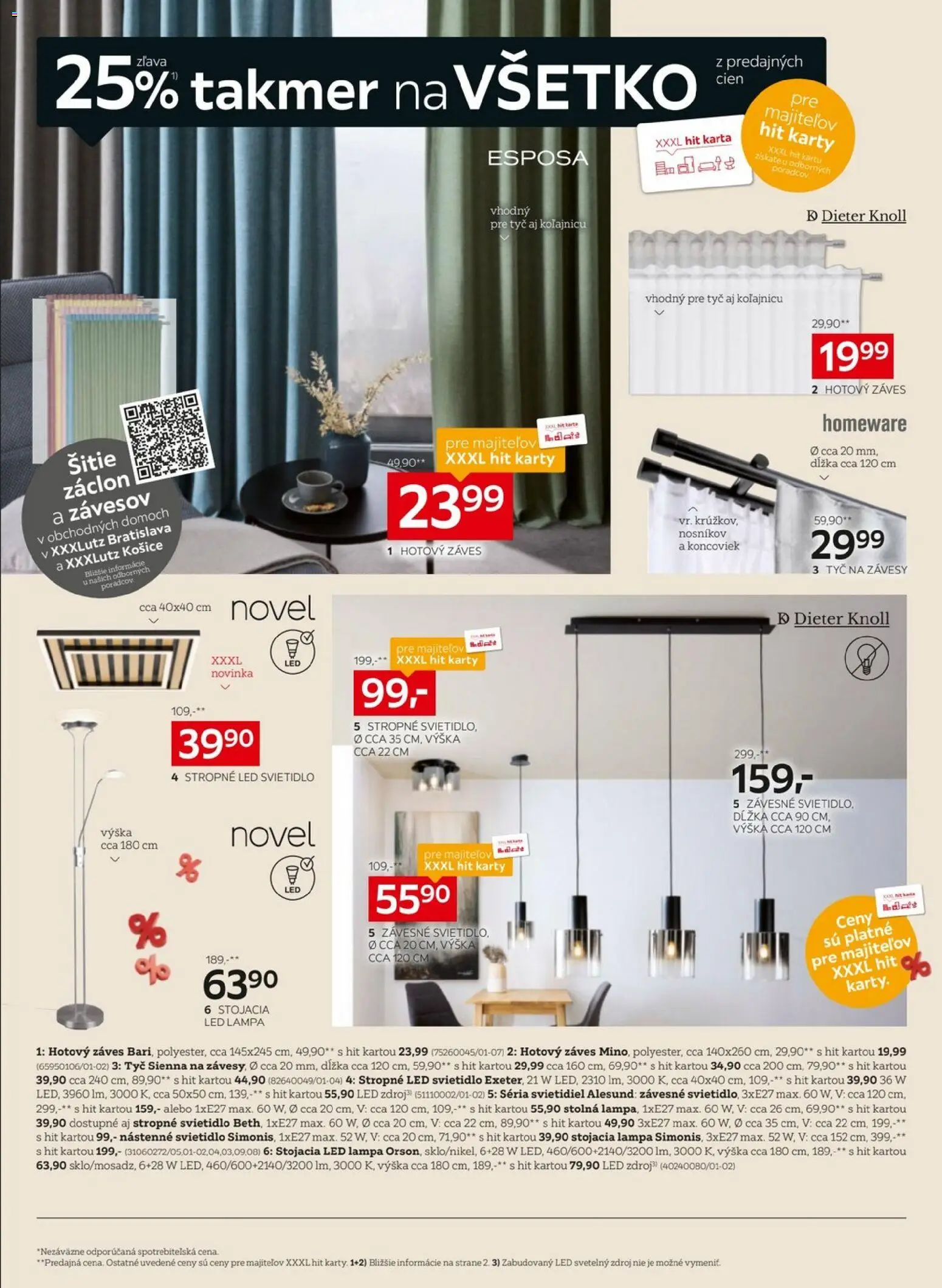 Nové XXXLutz akcie – leták je platný od 10.11.2025 | Strana: 12 | Produkty: Lampa, Nástenné svietidlo, Led lampa, Závesy