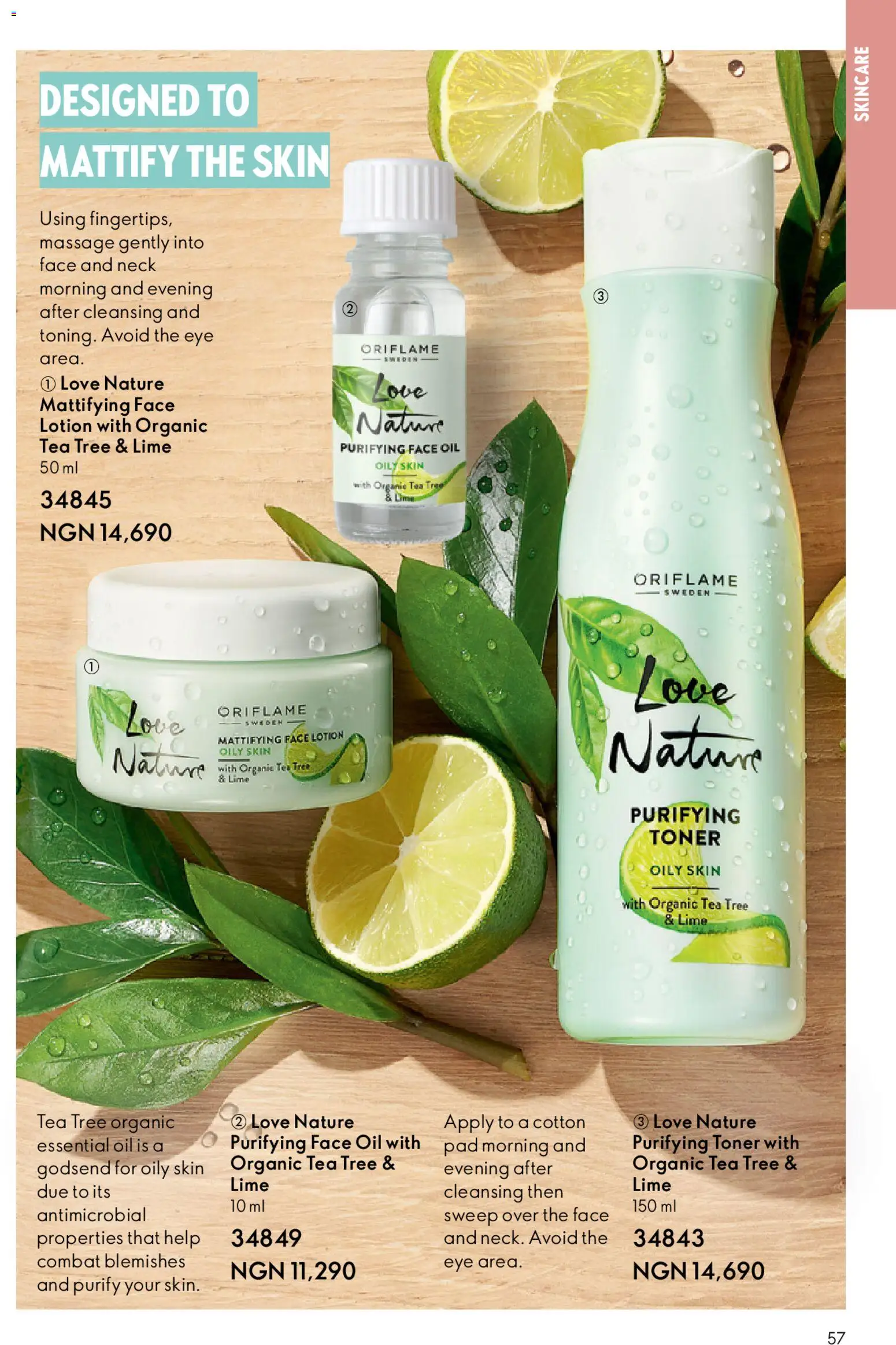 Oriflame - Catalogue 01/2026 valid from 01.01.2026 | Page: 57 | Products: Tea, Toner, Lime, Oil