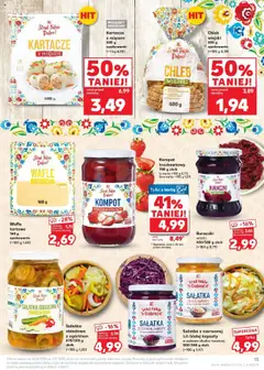 Kaufland gazetka od 26.06.2025 | Strona: 15 | Produkty: Karta, Wafle tortowe, Chleb, Sałatka