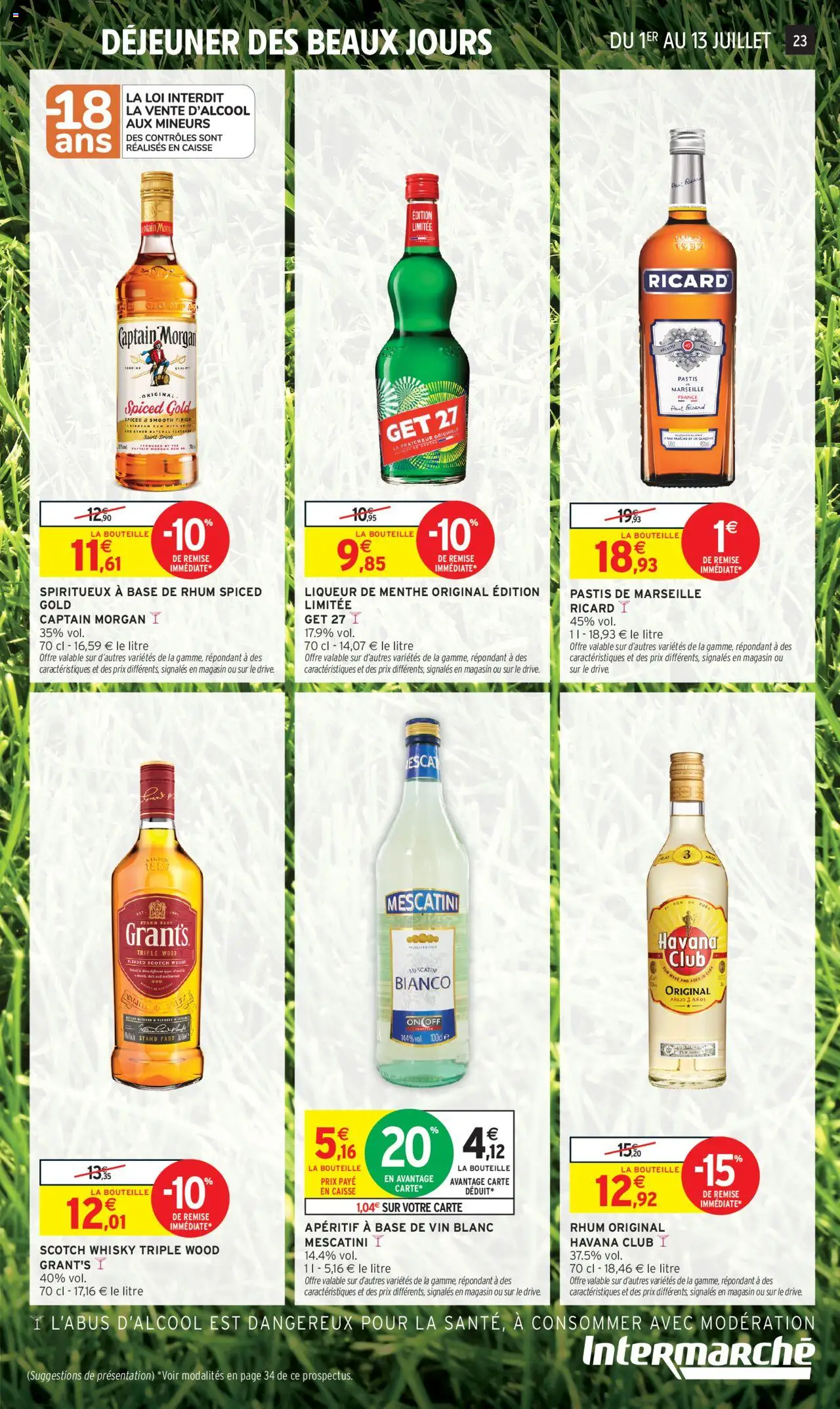  | Page: 25 | Produits: Whisky, Menthe, Pastis de Marseille Ricard, Rhum