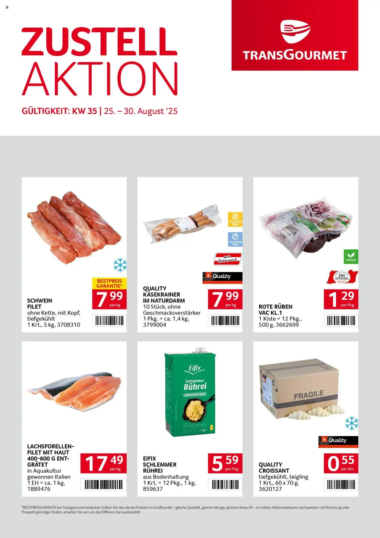 Transgourmet Zustellaktion gültig ab 24.08.2025 | Seite: 1