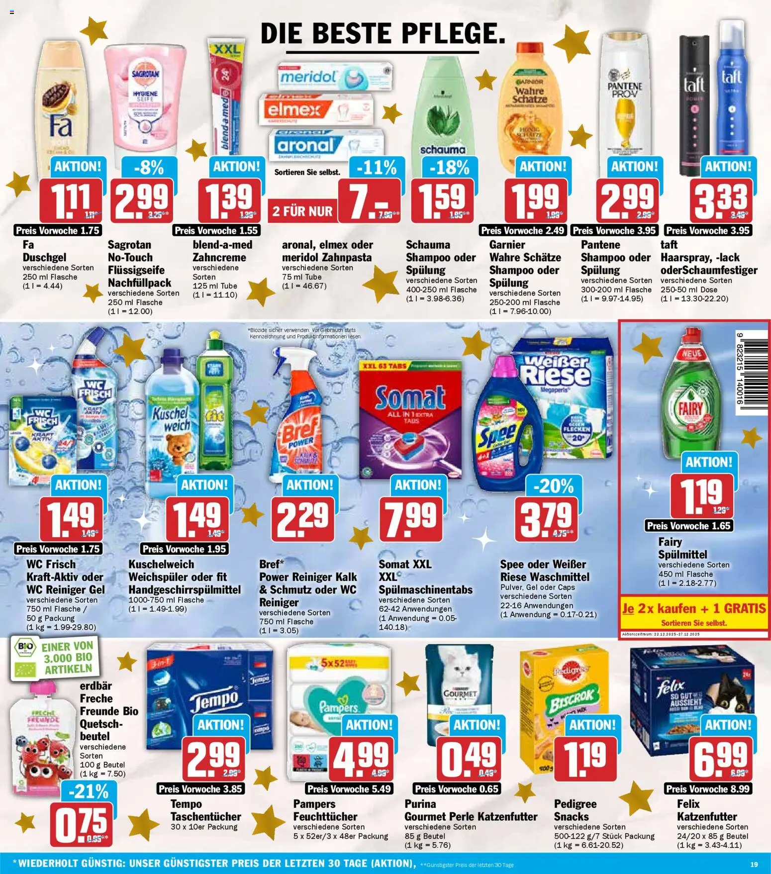 HIT Prospekt Rheinland-Pfalz – gültig ab 22.12.2025 | Seite: 19 | Produkte: Kuschelweich, Spülung, Wc frisch, Pedigree