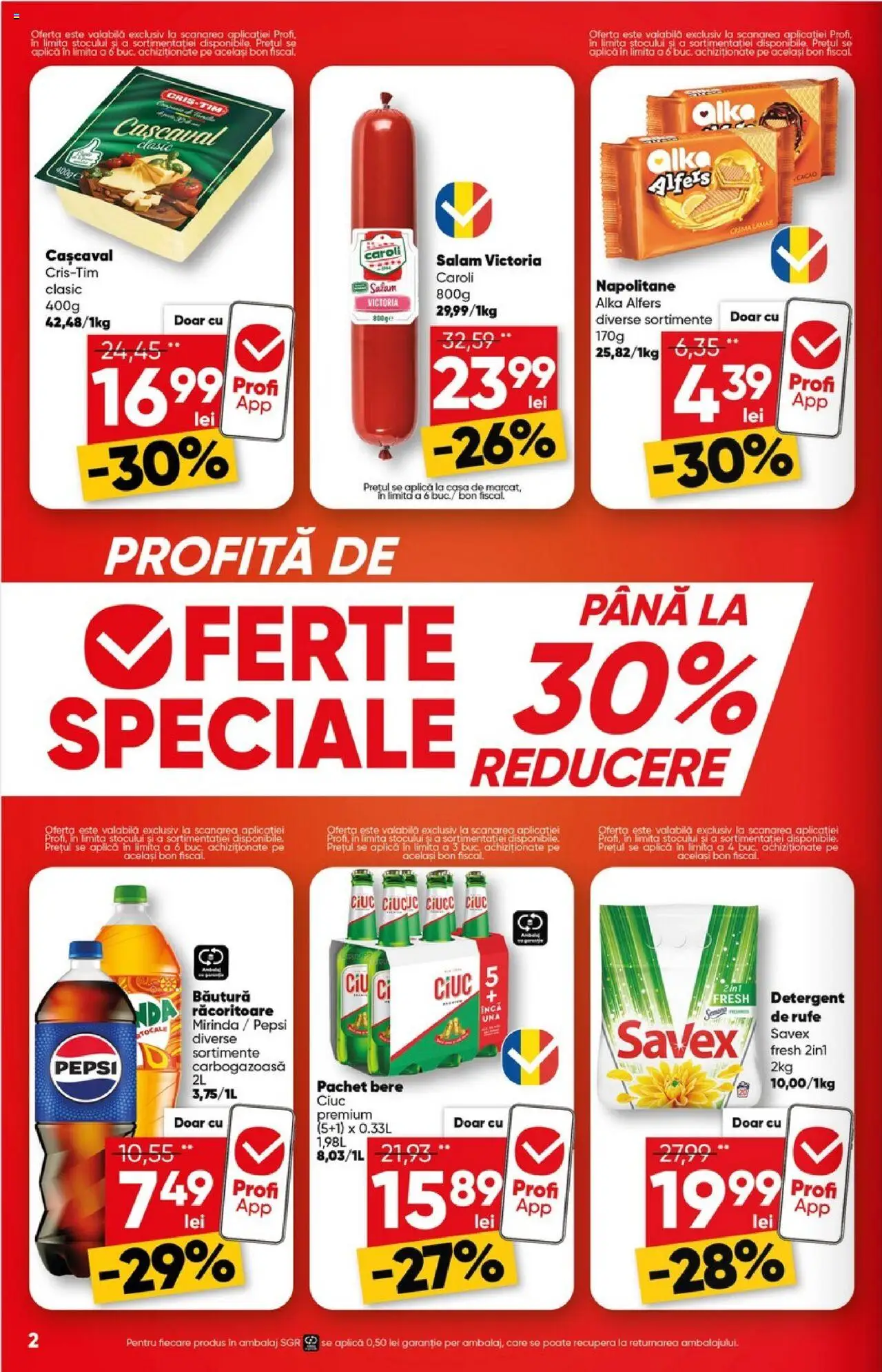 Catalog Profi City nou – valabil de la 03.09.2025 | Pagină: 2 | Produse: Cașcaval, Napolitane, Cremă, Cacao