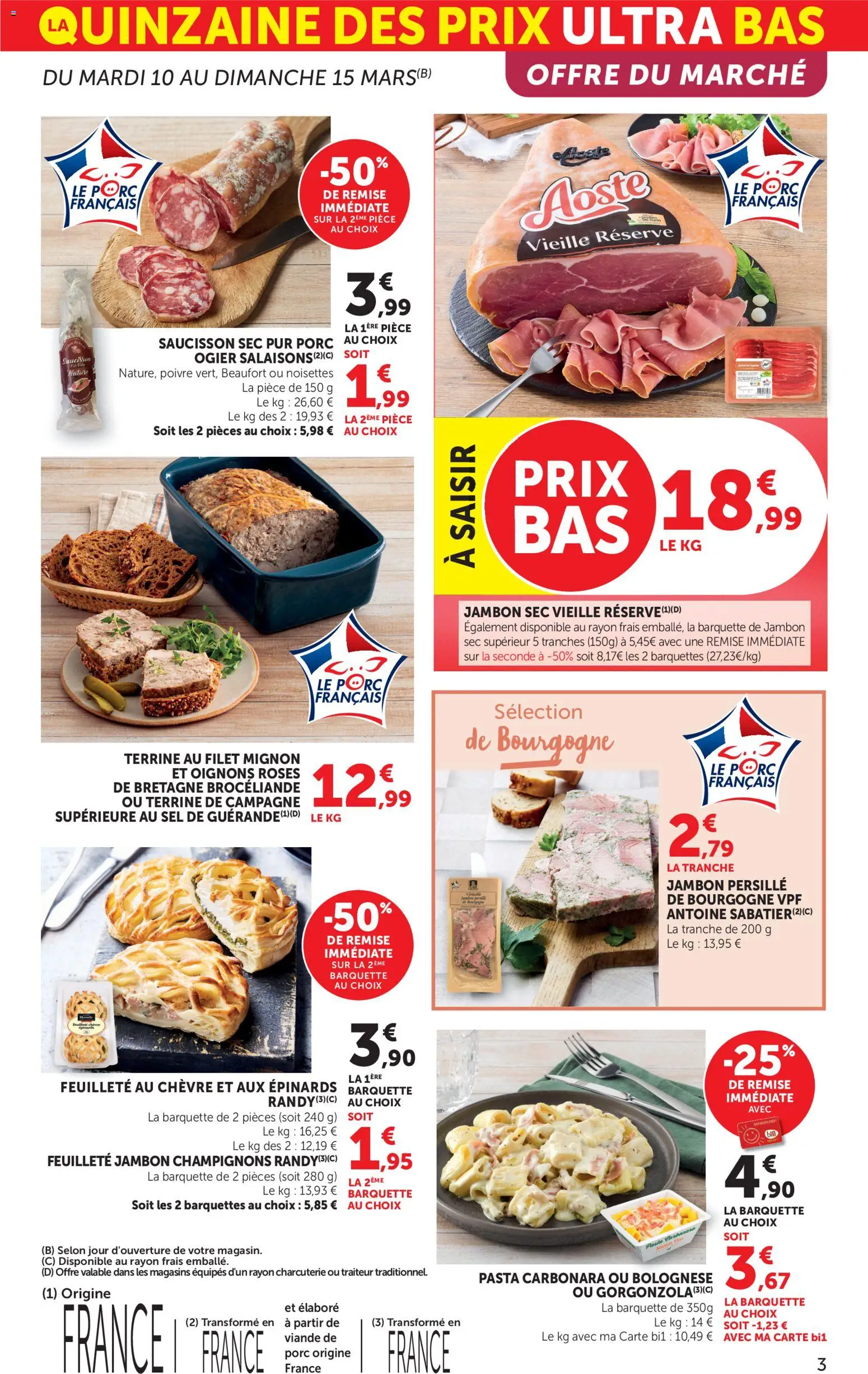 {H1} | Page: 3 | Produits: Beaufort, Sel, Poivre, Porc