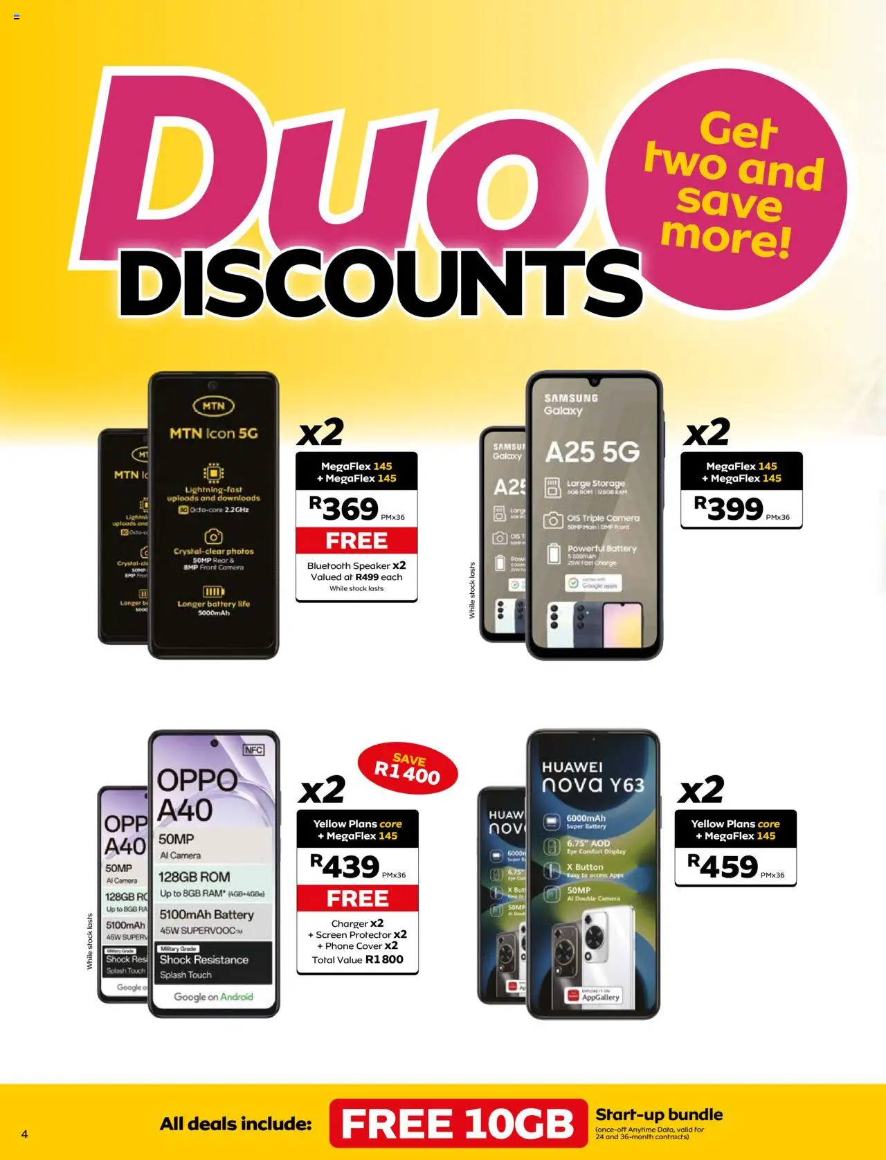 MTN Deals │ valid from 07.08.2025 | Page: 4 | Products: Phone, Speaker, Charger, Stock