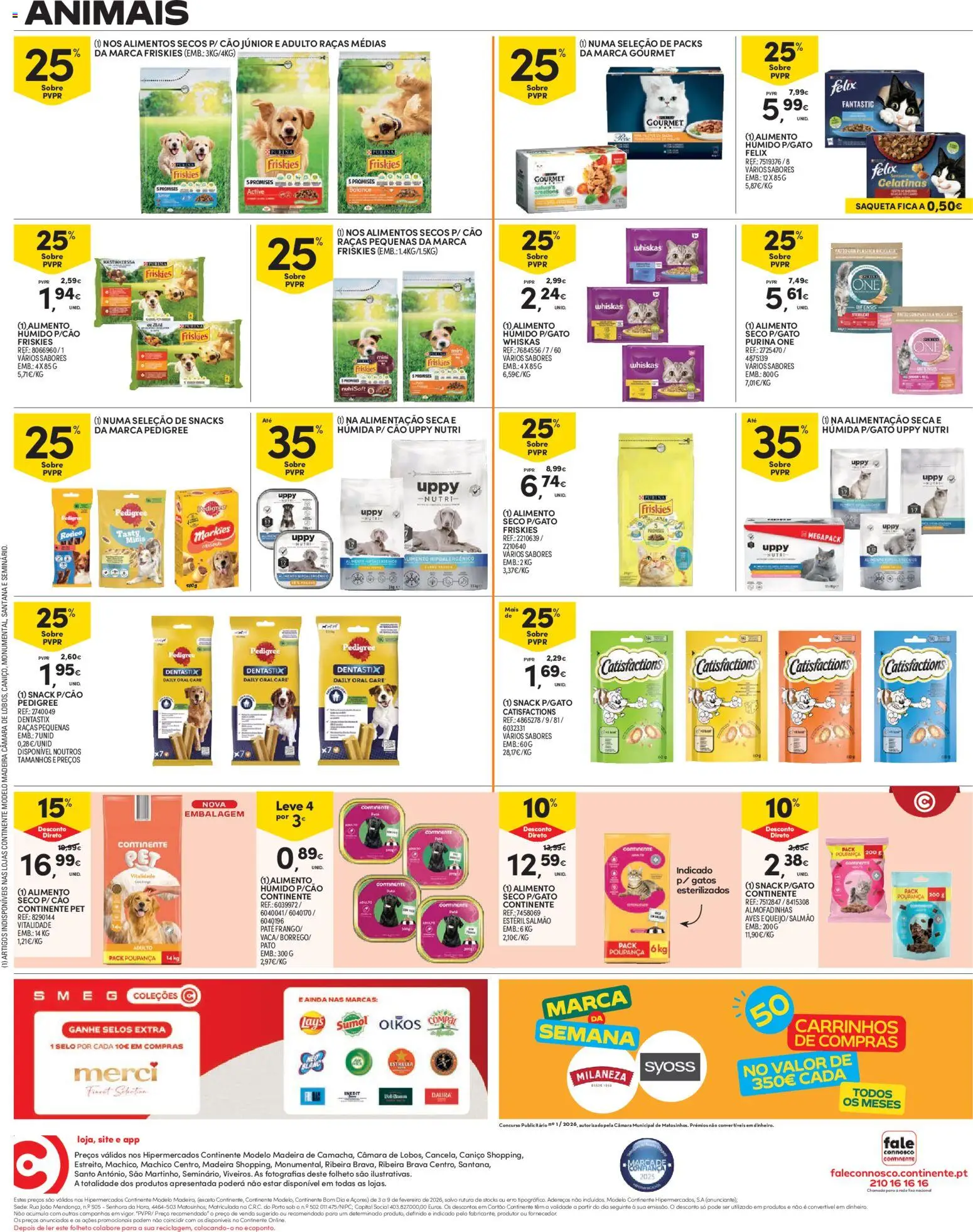 Continente - Madeira │ válido de 03.02.2026 | Página: 24 | Produtos: Purina one, Milaneza, Salmão