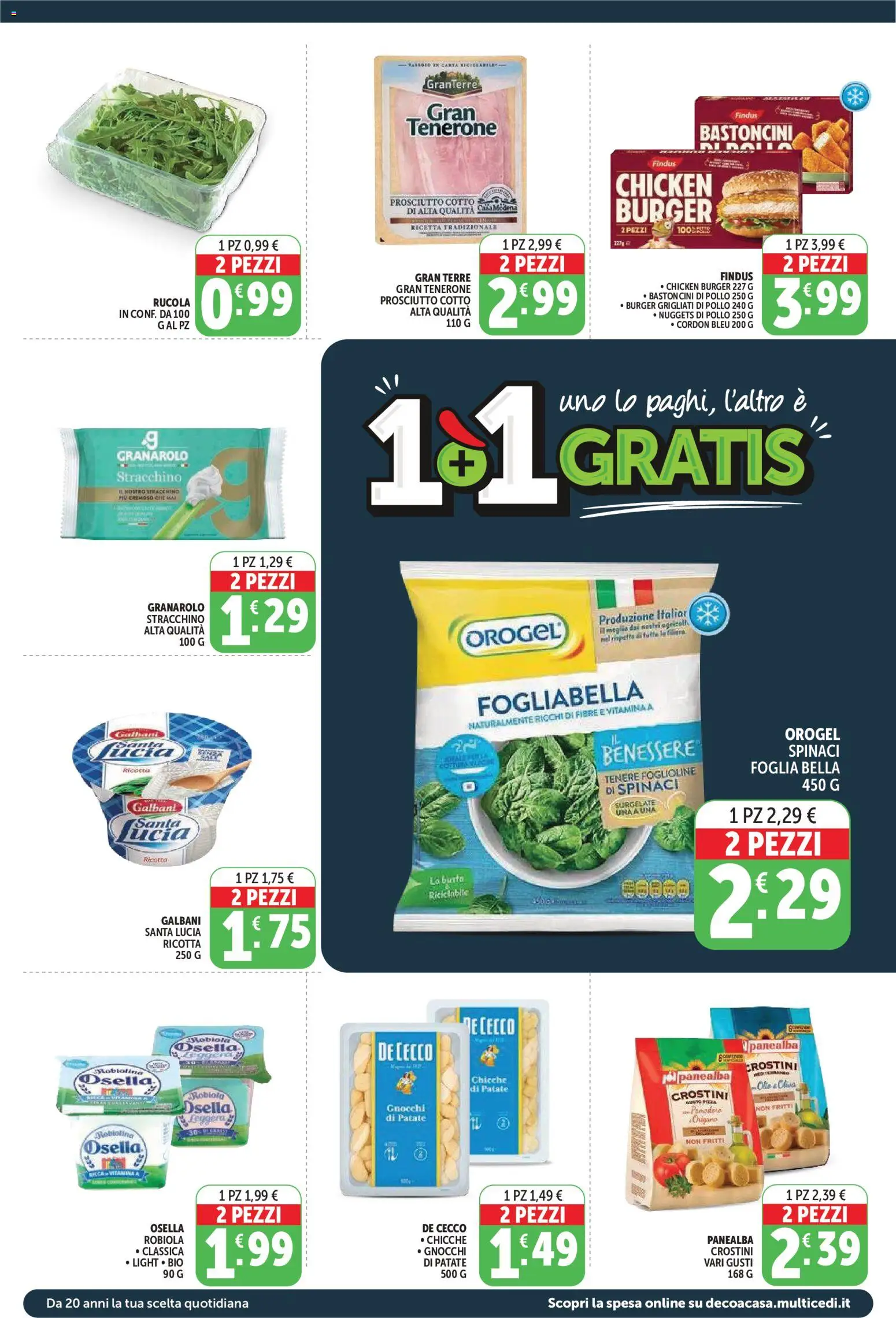 Volantino Decò del 09.04.2026 | Pagina: 2 | Prodotti: Rucola, Patate, Spinaci, Stracchino