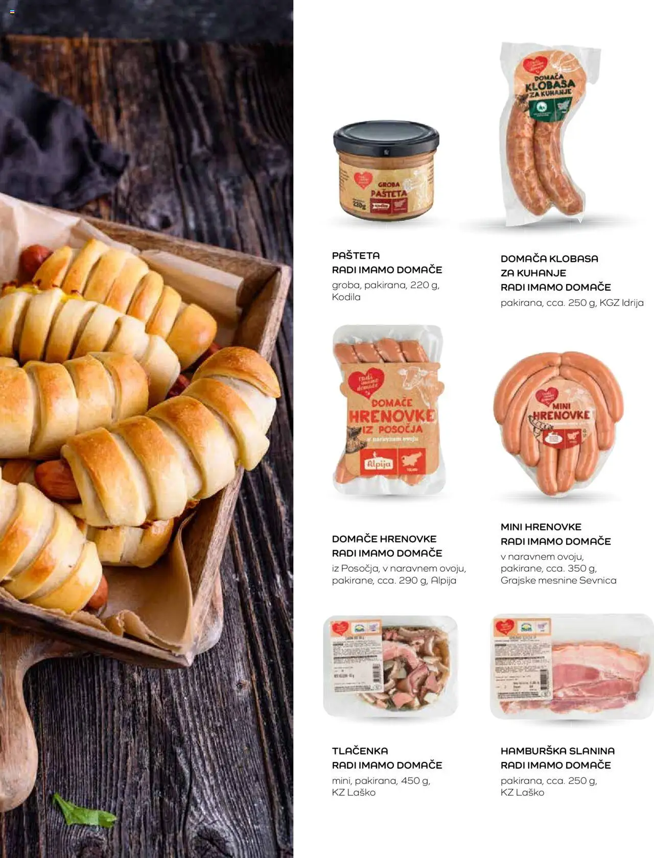 Mercator katalog radi imamo domače domače je preprosto dobro │ velja od 07.03.2024 | Stran: 17 | Izdelki: Hrenovke, Pašteta, Slanina