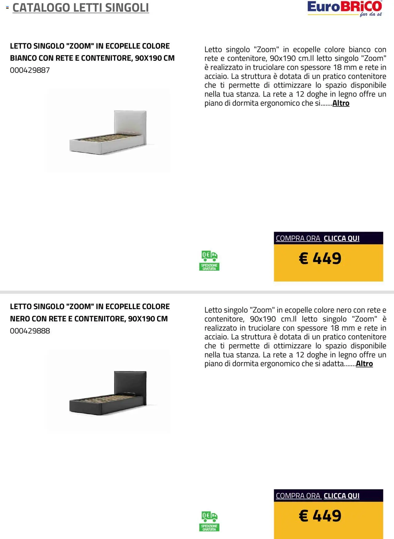 Volantino Eurobrico del 23.07.2025 | Pagina: 30 | Prodotti: Contenitore, Letto