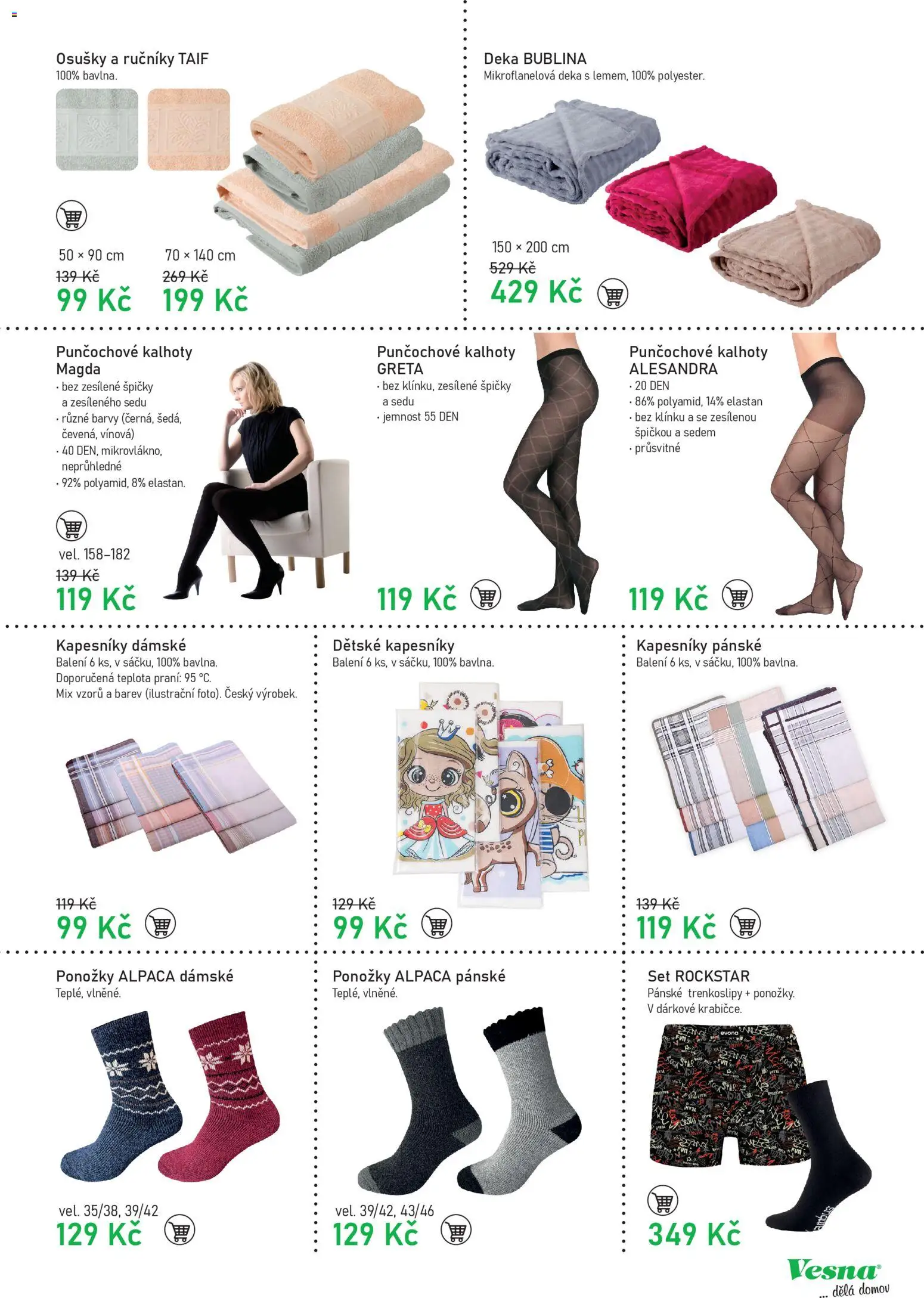 Vesna leták od 26.11.2025 | Strana: 3 | Produkty: Kalhoty, Ponožky, Deka, Rockstar